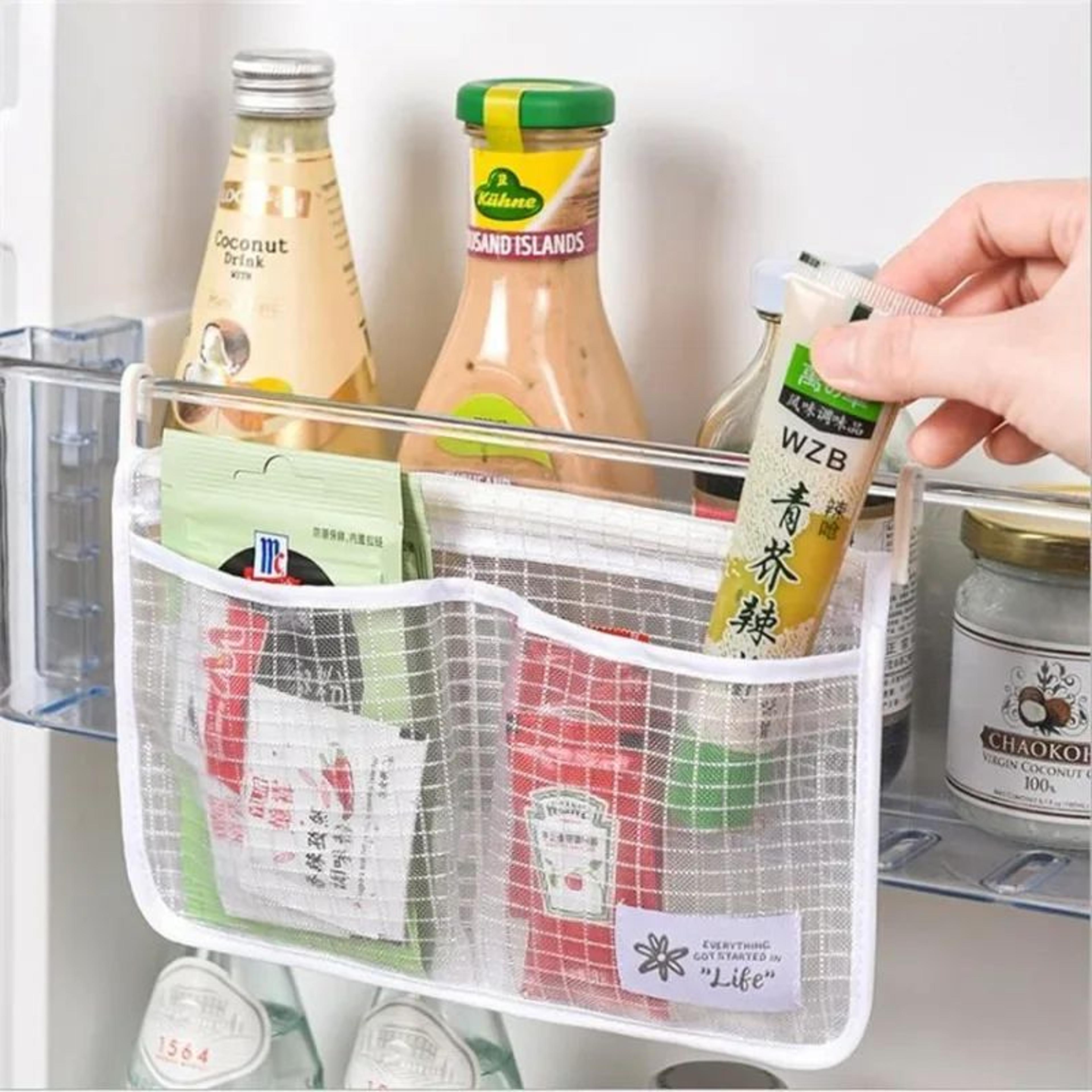 Hanging Refrigerator Storage Mesh Bag Organizer 0