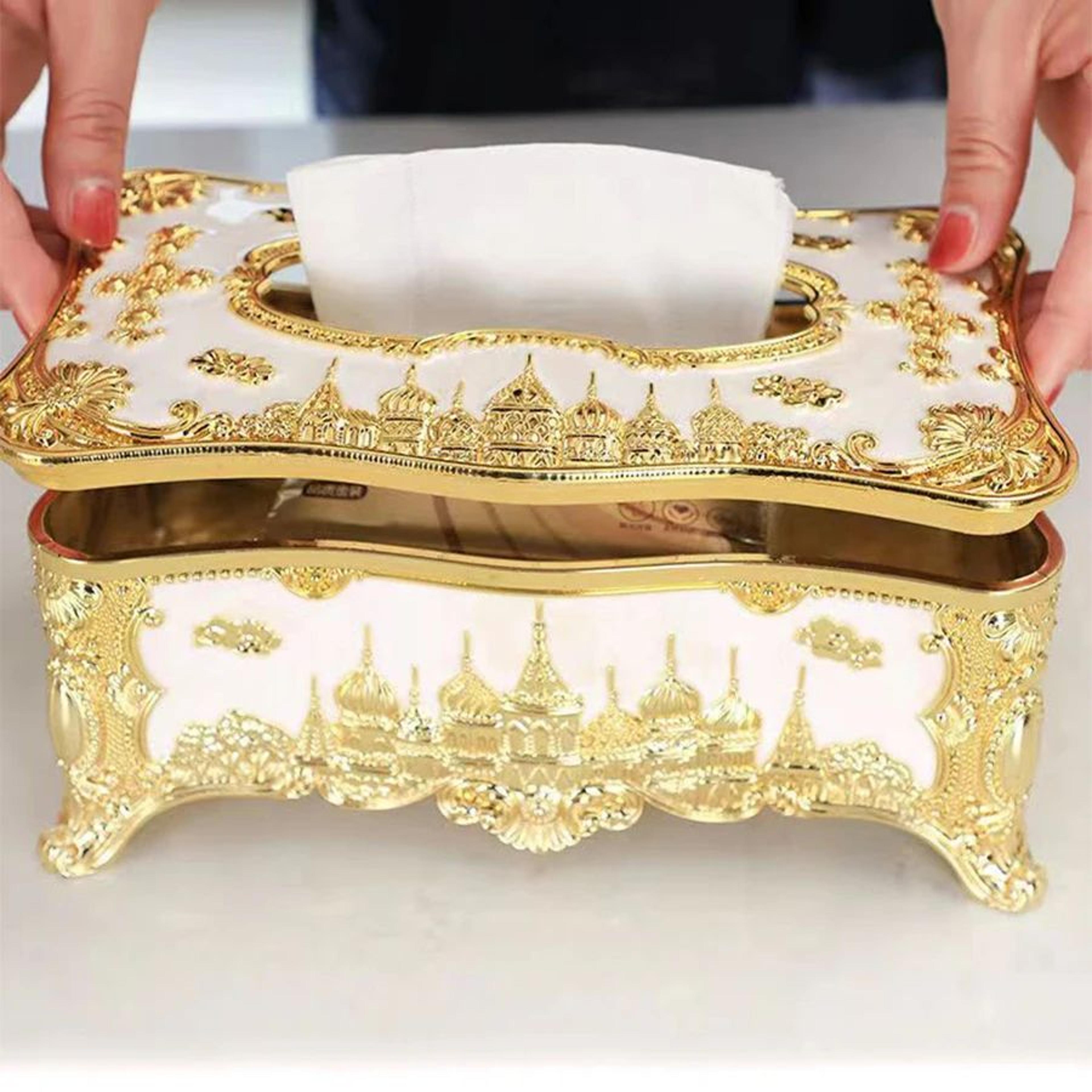 European Castle Tissue Box Holder 2