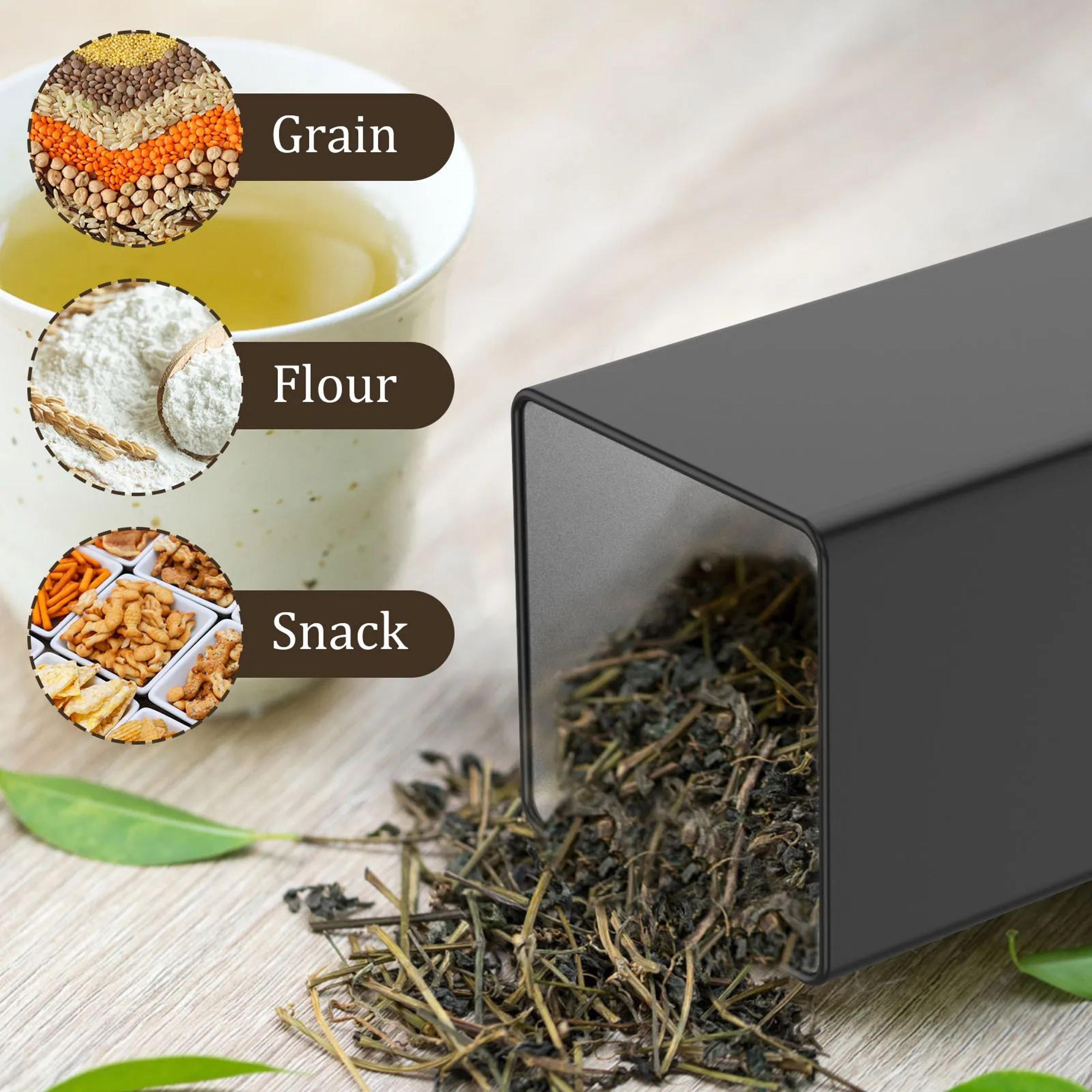 Metal Tea Coffee Sugar Canister Set With Lids 3 Piece Kitchen Storage Containers 5