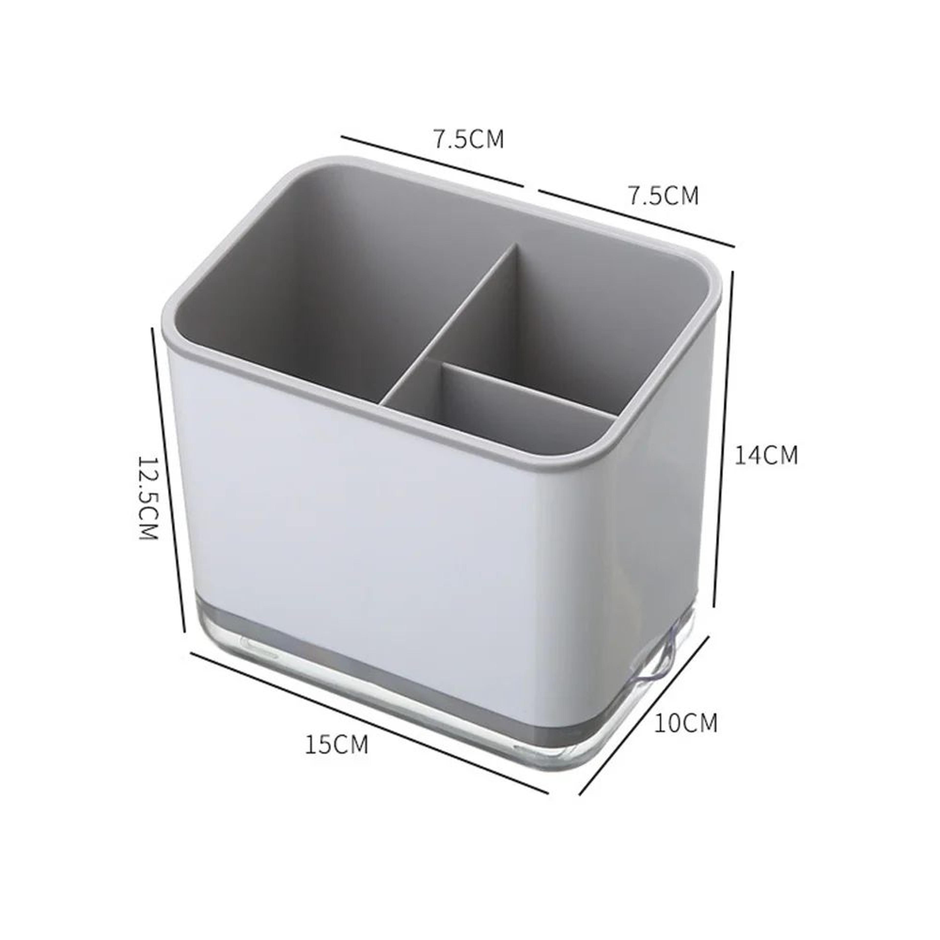 Double Layer Cutlery Drain Rack With Utensil Holder 5