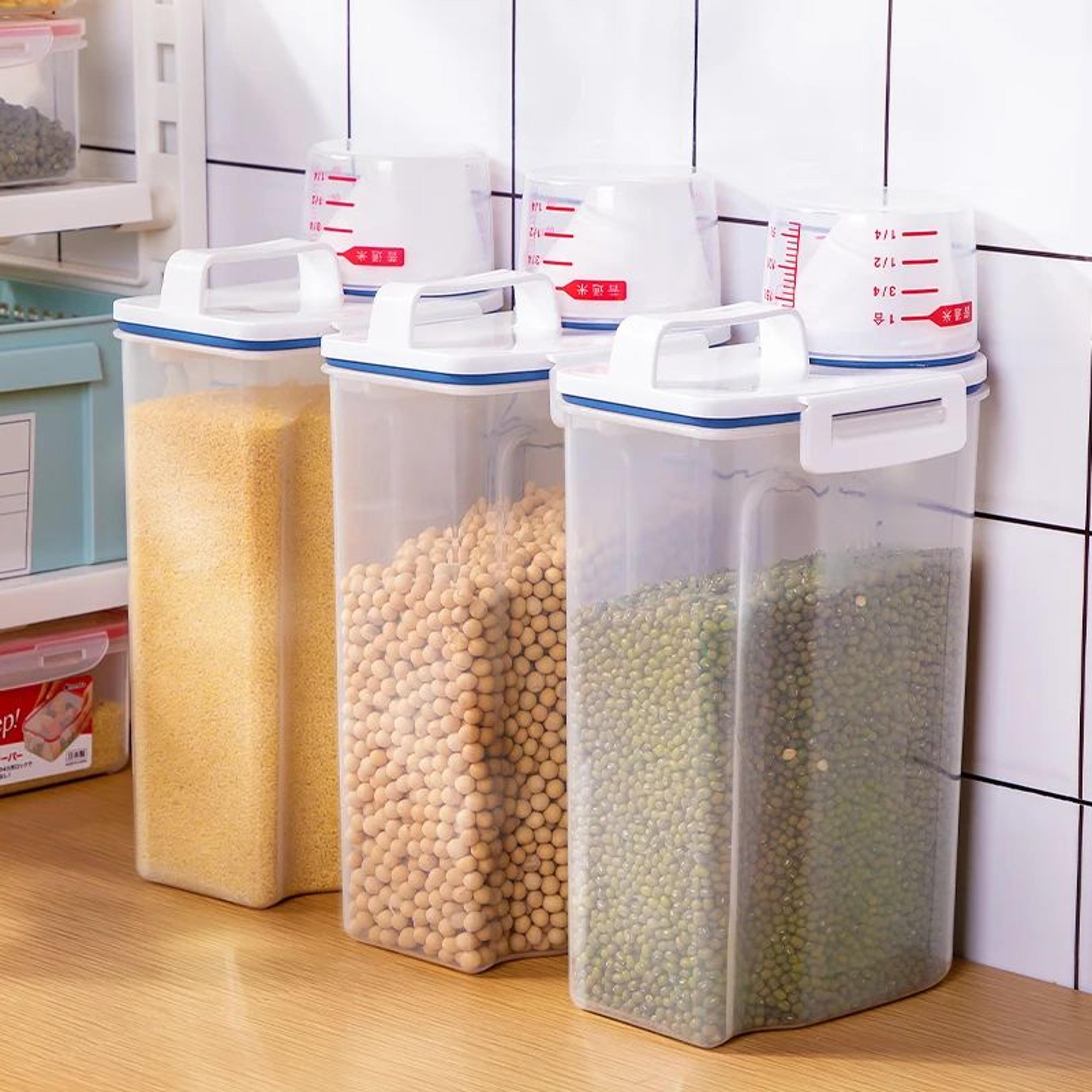 Rice Storage Container With Measuring Cup 23L Pantry Dispenser 2