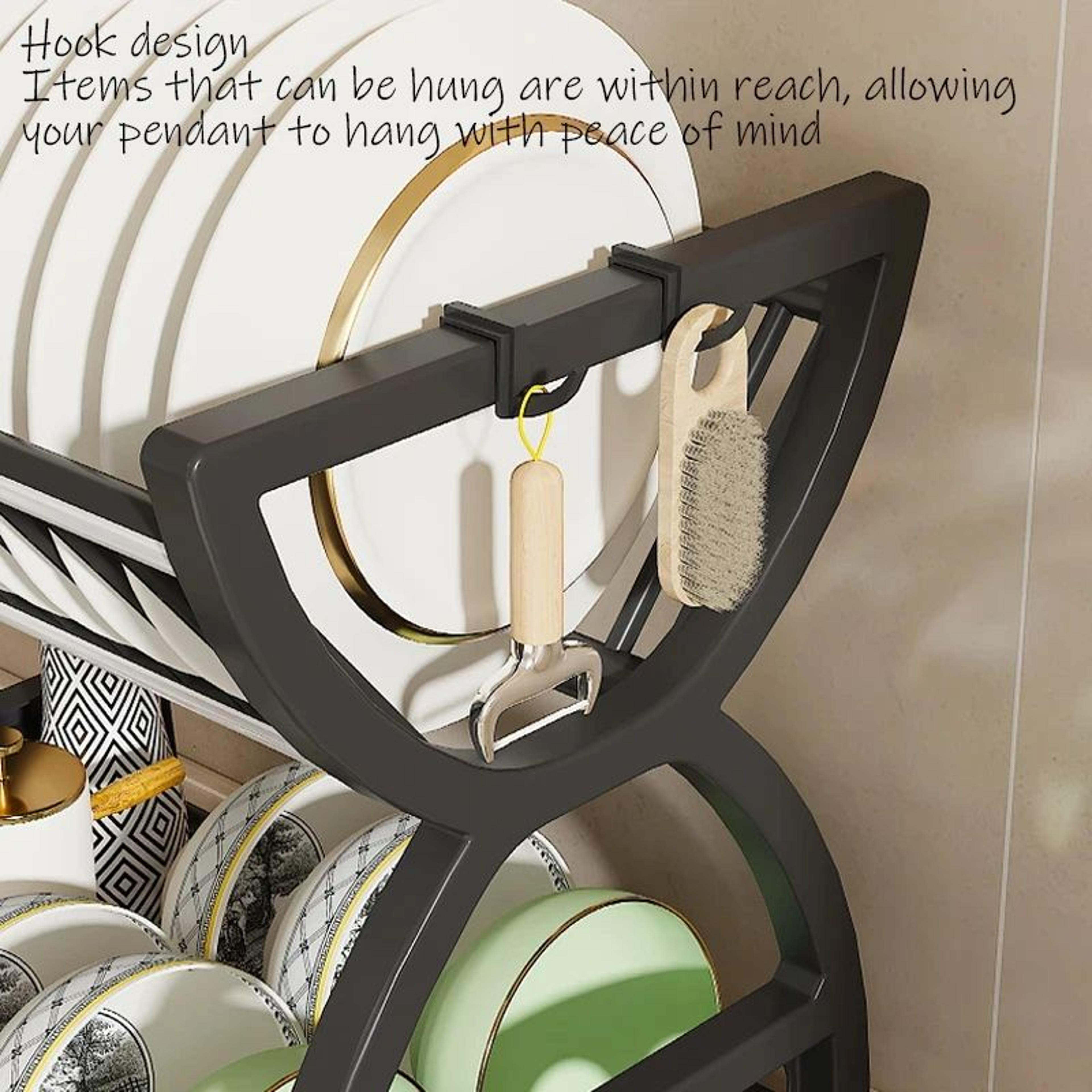Multi Layer Dish And Utensil Storage Rack With Chopstick Holder 4