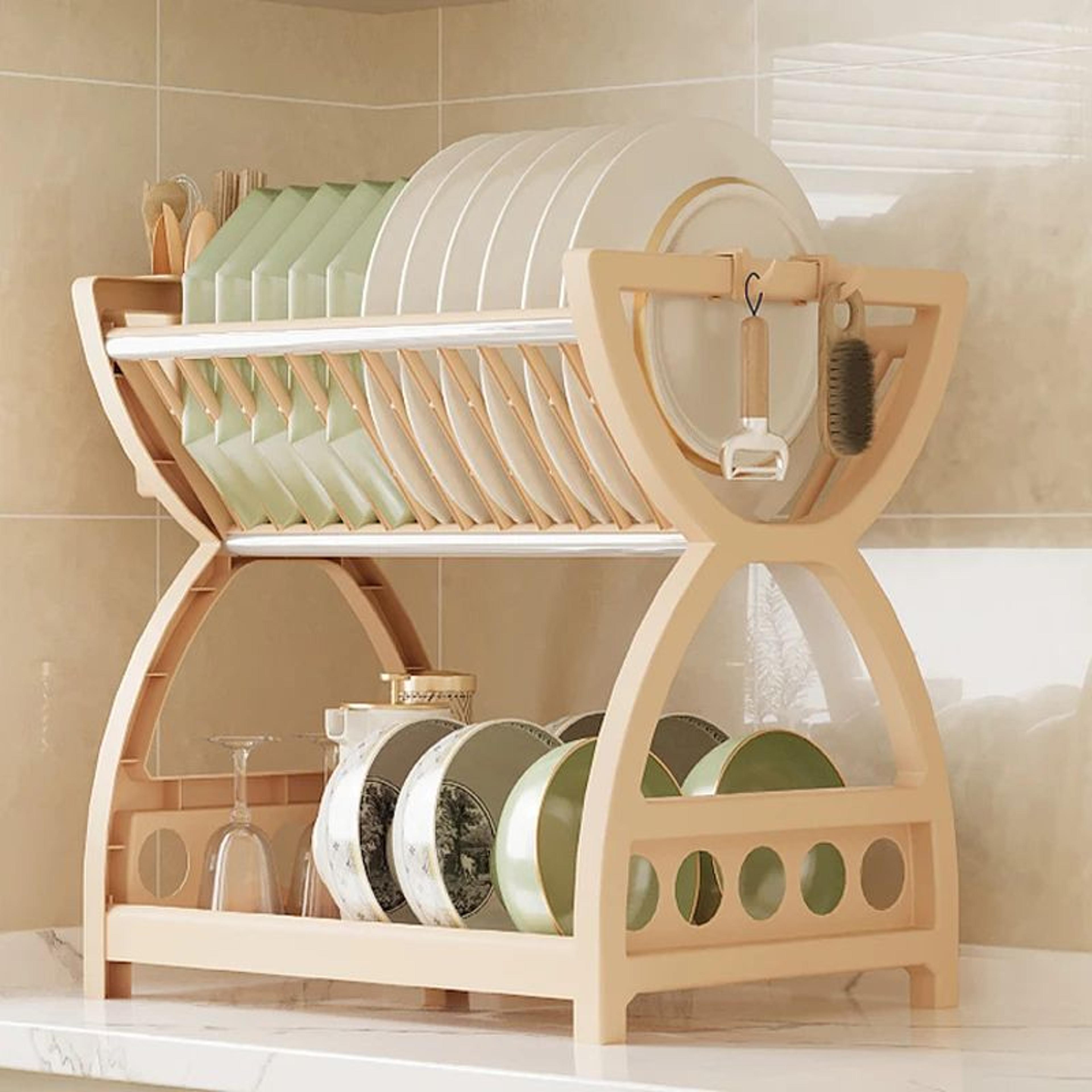 Multi Layer Dish And Utensil Storage Rack With Chopstick Holder 5