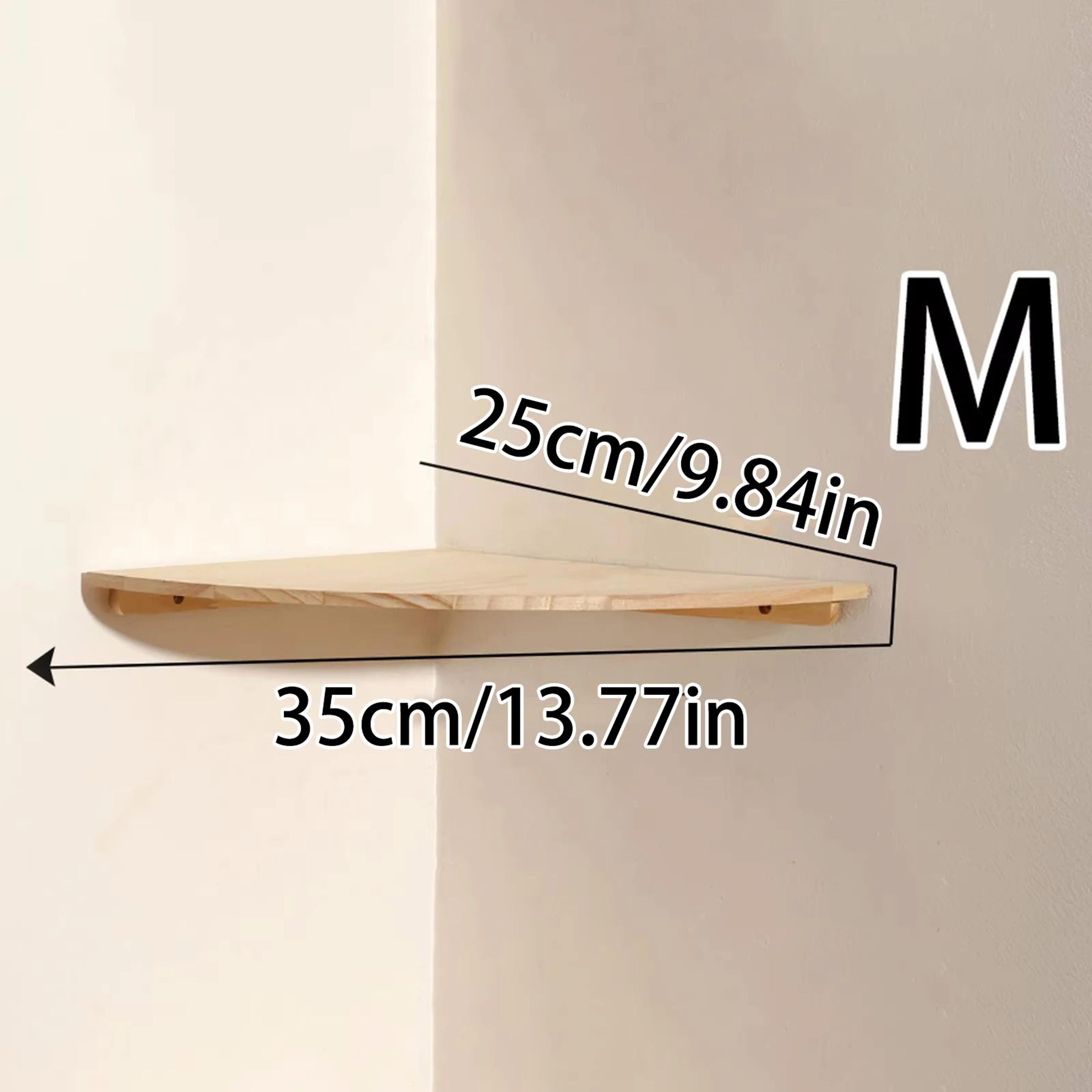Scalloped Corner Floating Wall Shelf Wooden Storage And Display Ledge 8