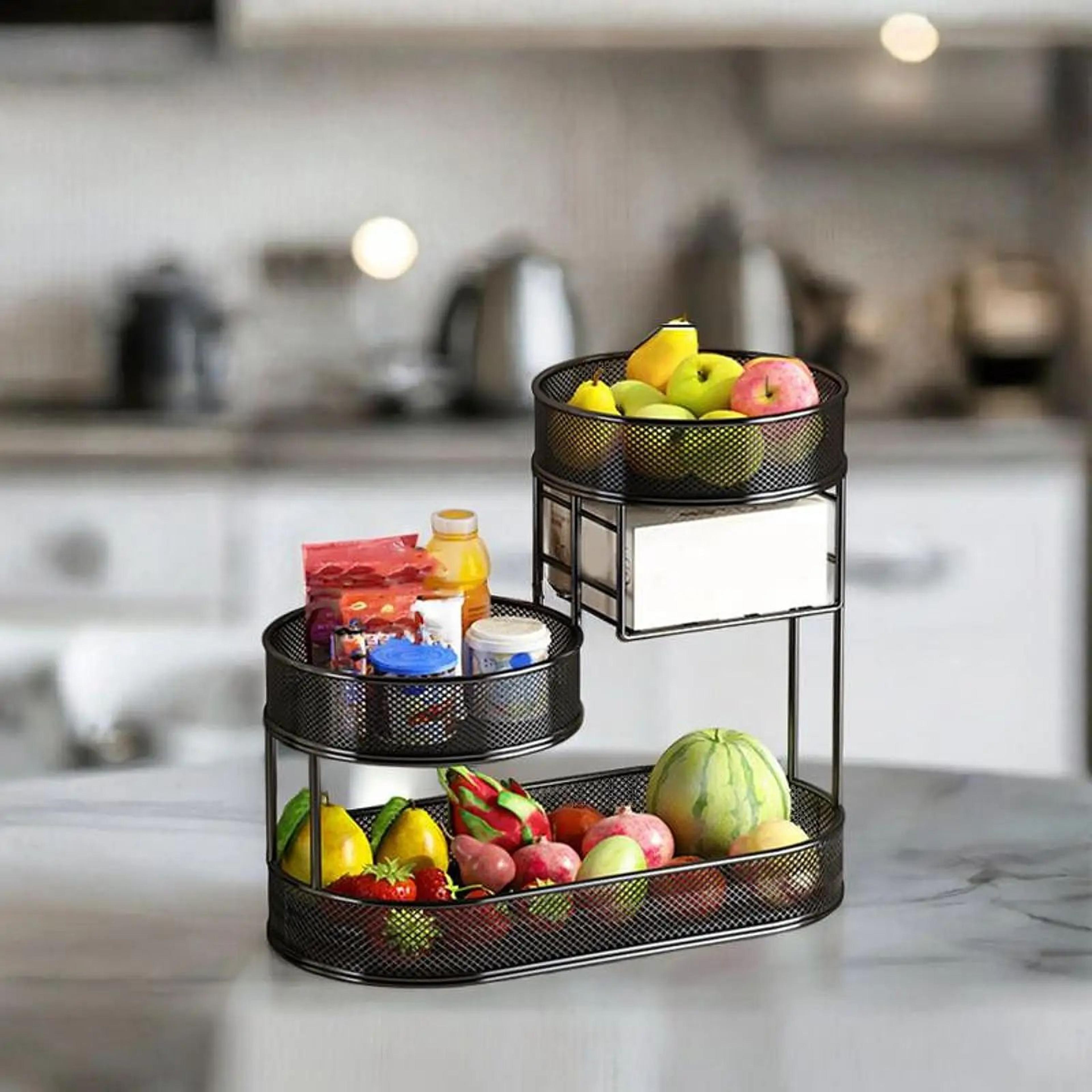 Metal Fruit Basket Countertop Storage Rack 1