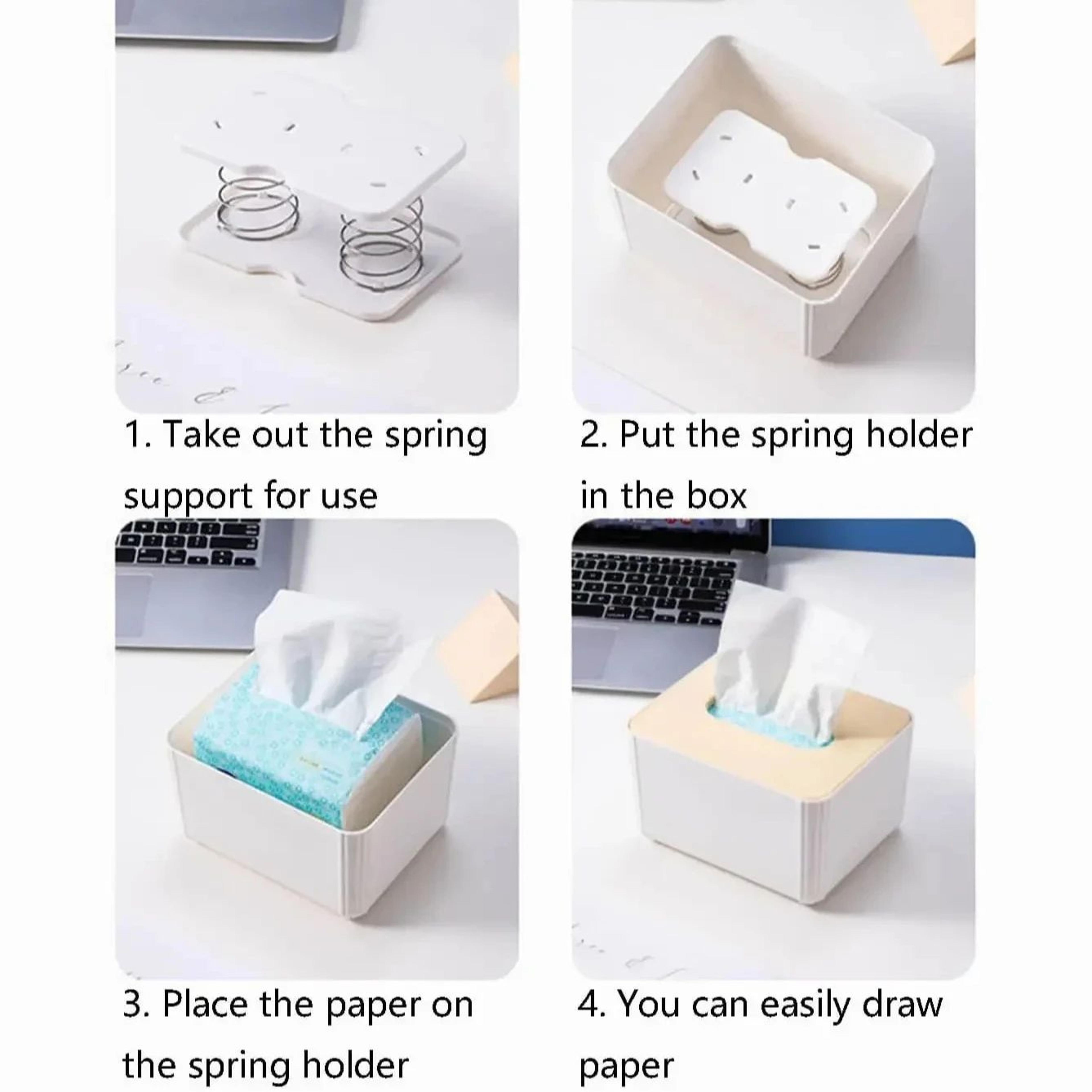 Spring Lift Tissue Box Organizer 5