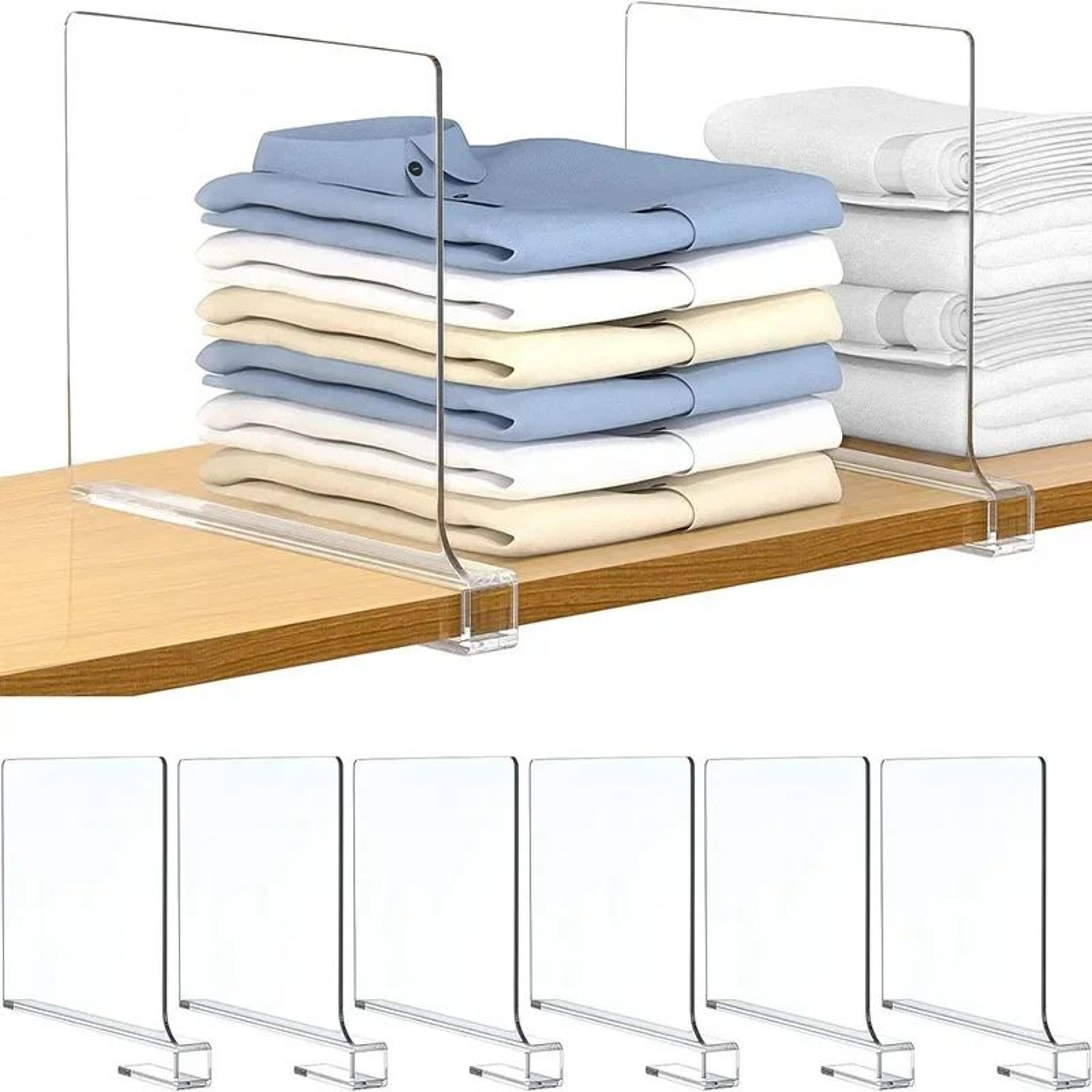 Transparent Closet Shelf Dividers Set 0