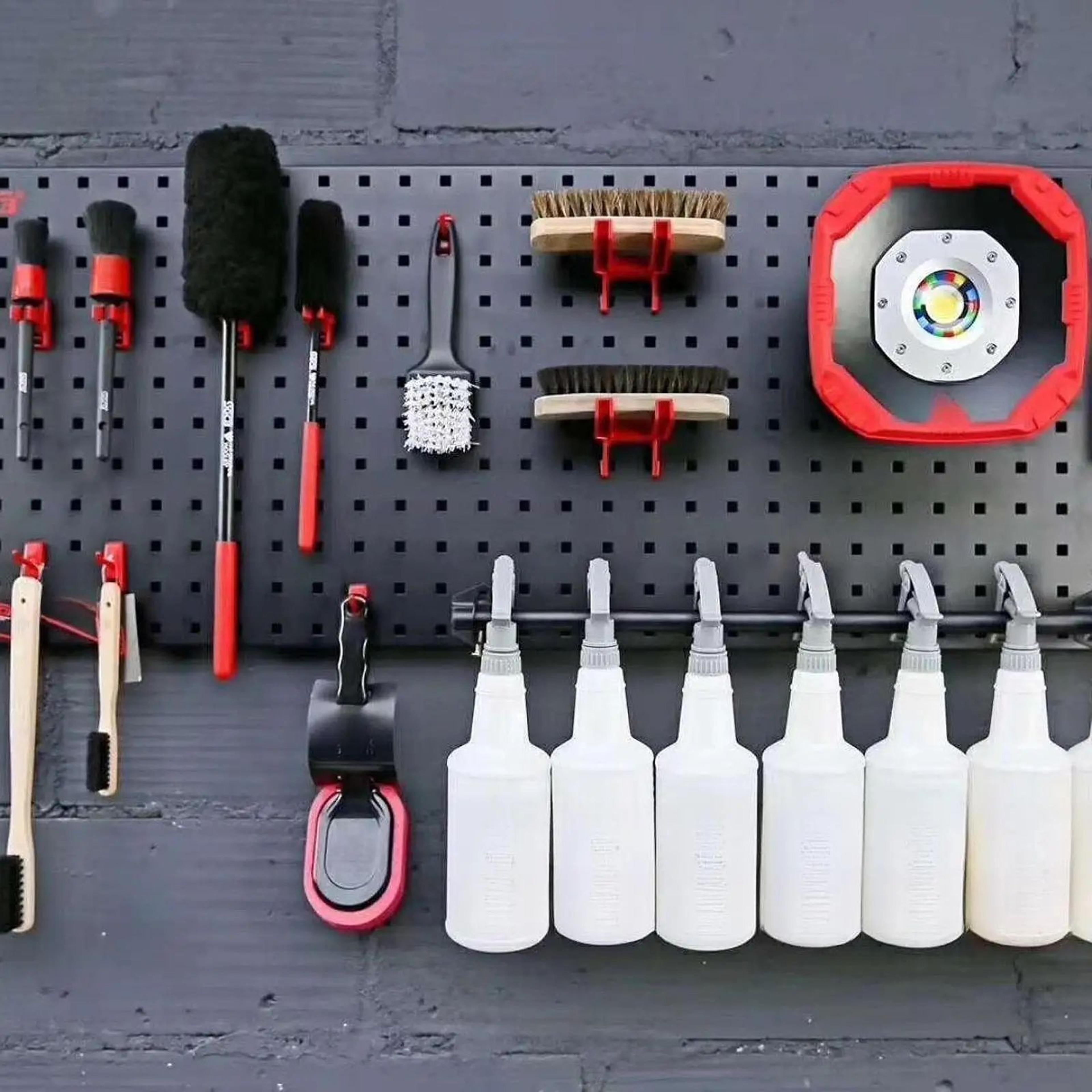 Spray Bottle And Towel Holder Rack Garage Organization Bracket 3