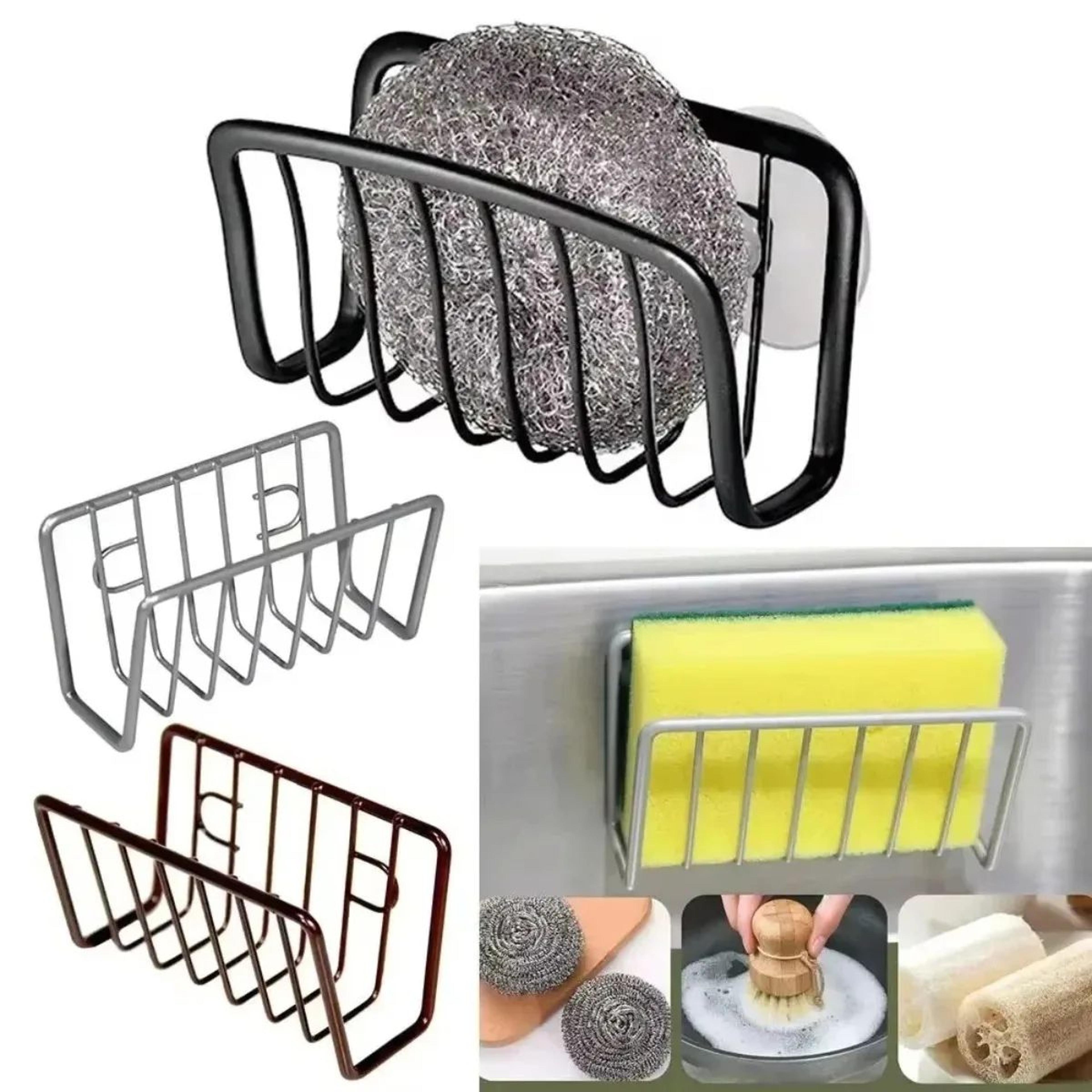 metal sink sponge holder with suction cups kitchen organizer rack