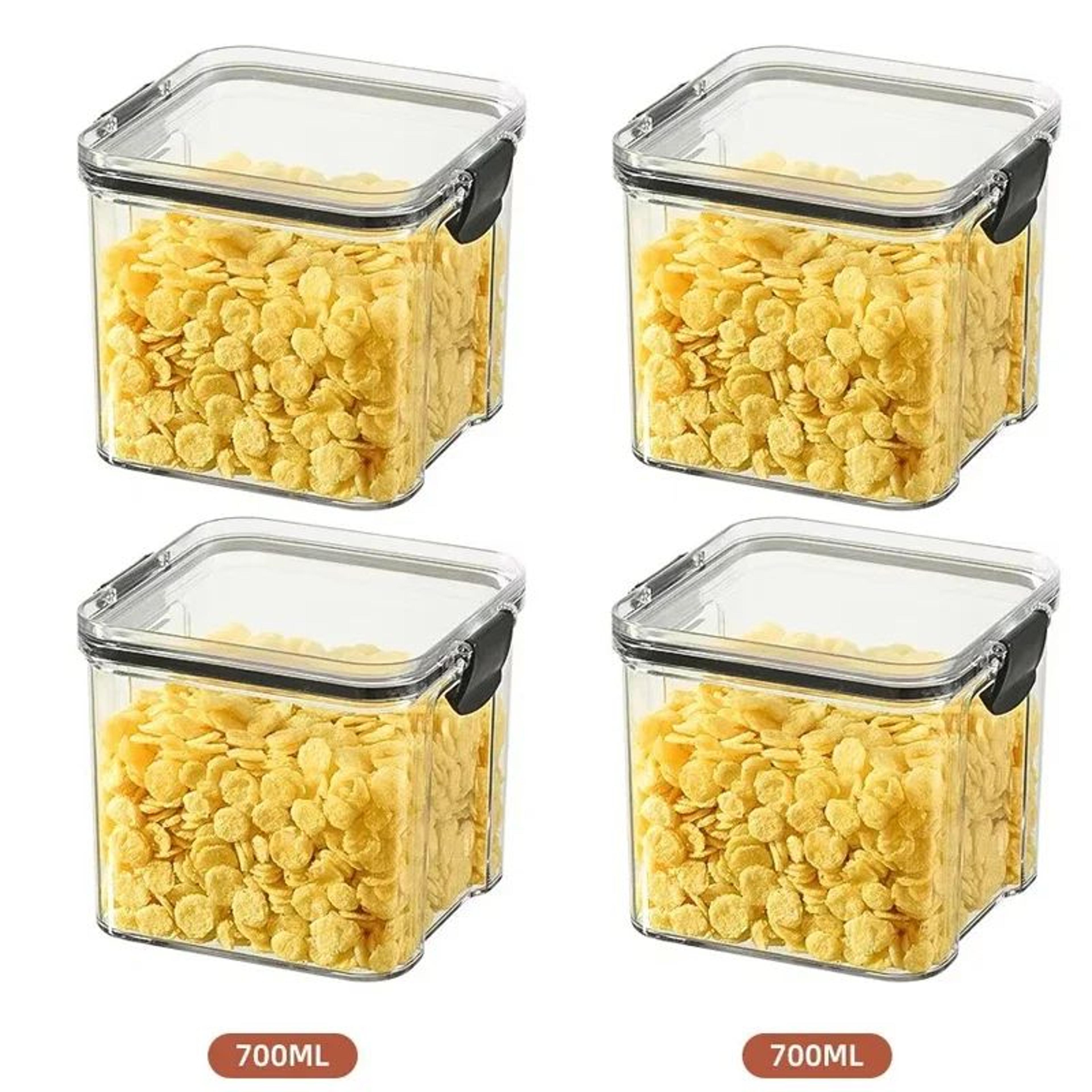 Airtight Food Storage Container Transparent Kitchen Storage Jar 11