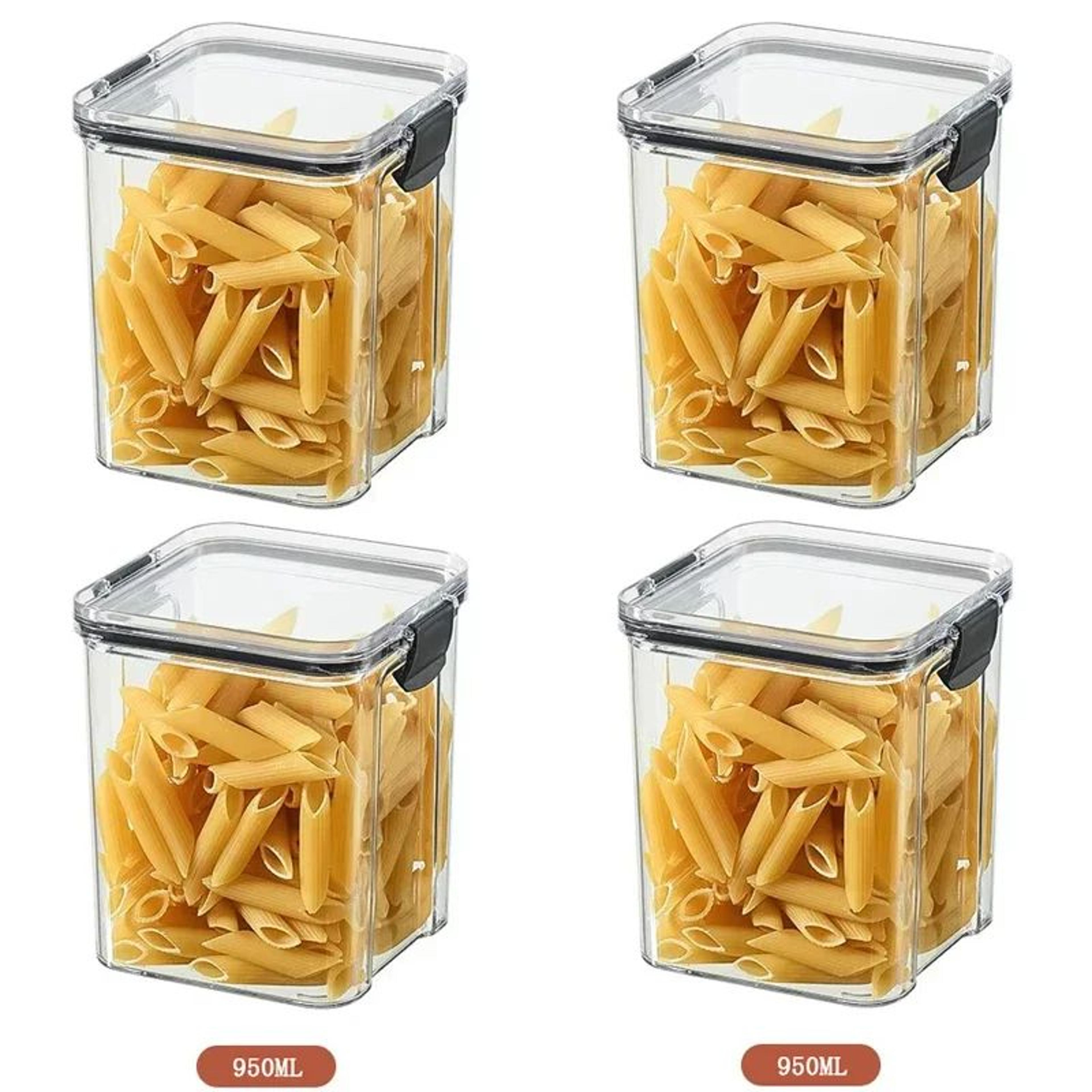 Airtight Food Storage Container Transparent Kitchen Storage Jar 14