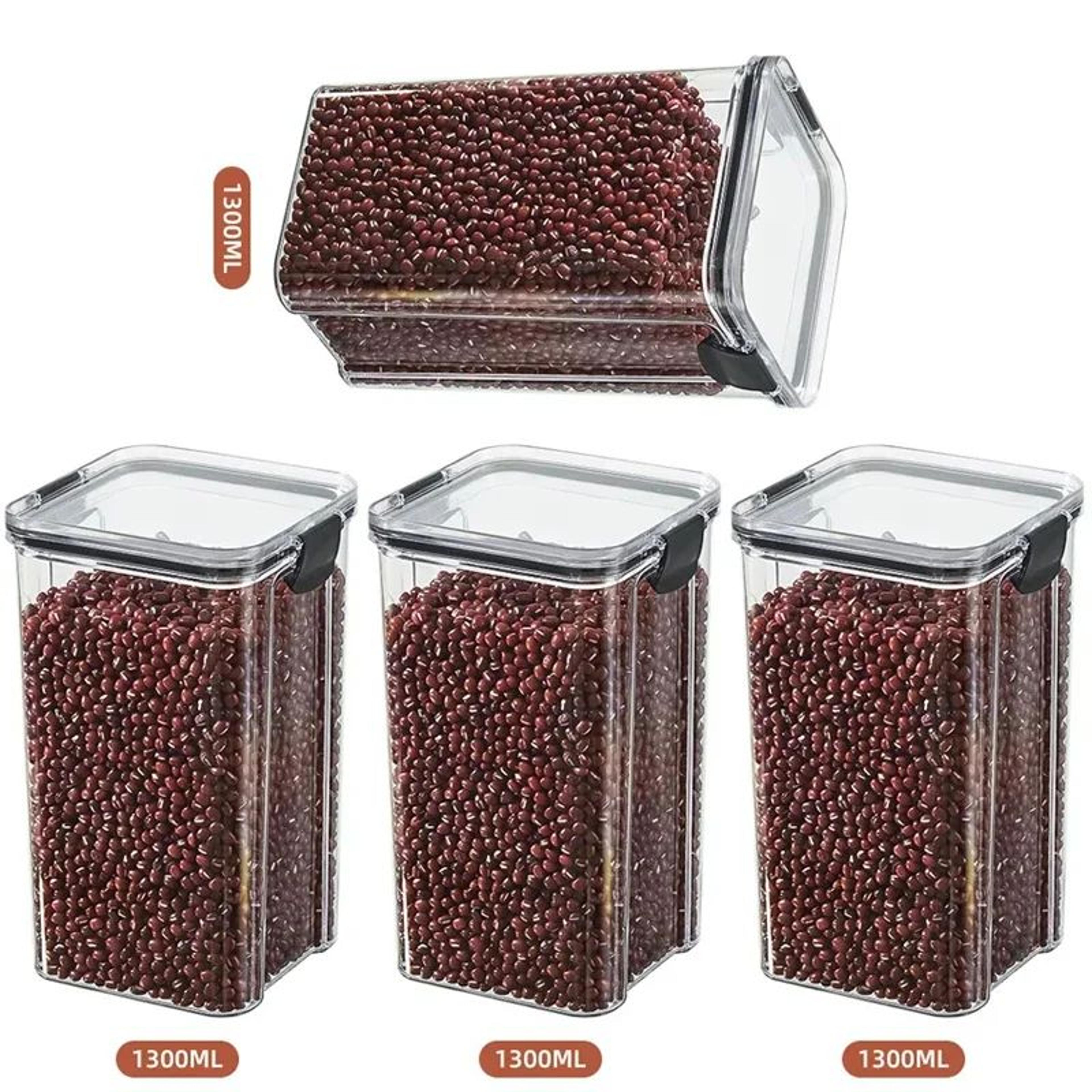 Airtight Food Storage Container Transparent Kitchen Storage Jar 17
