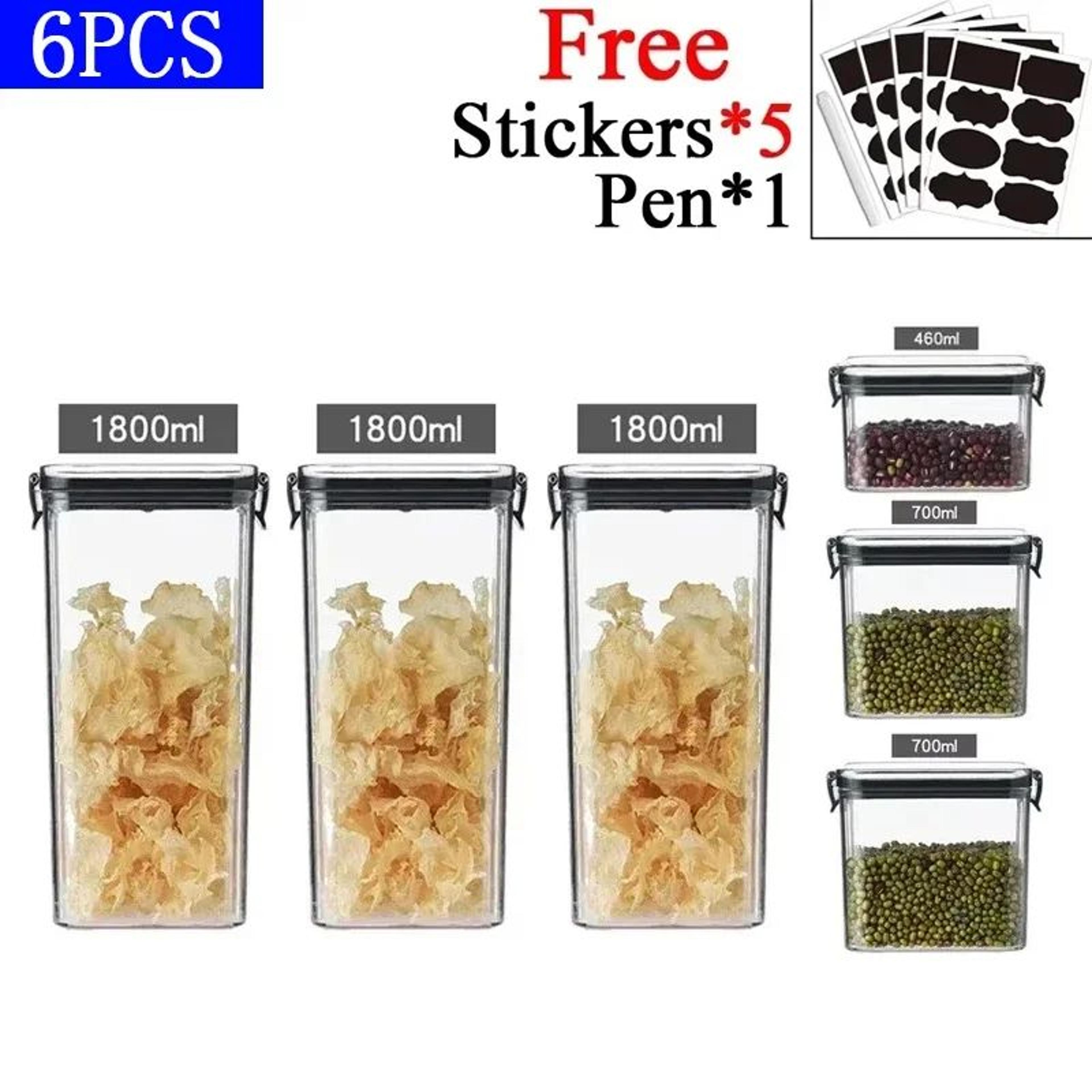 Airtight Food Storage Container Transparent Kitchen Storage Jar 21