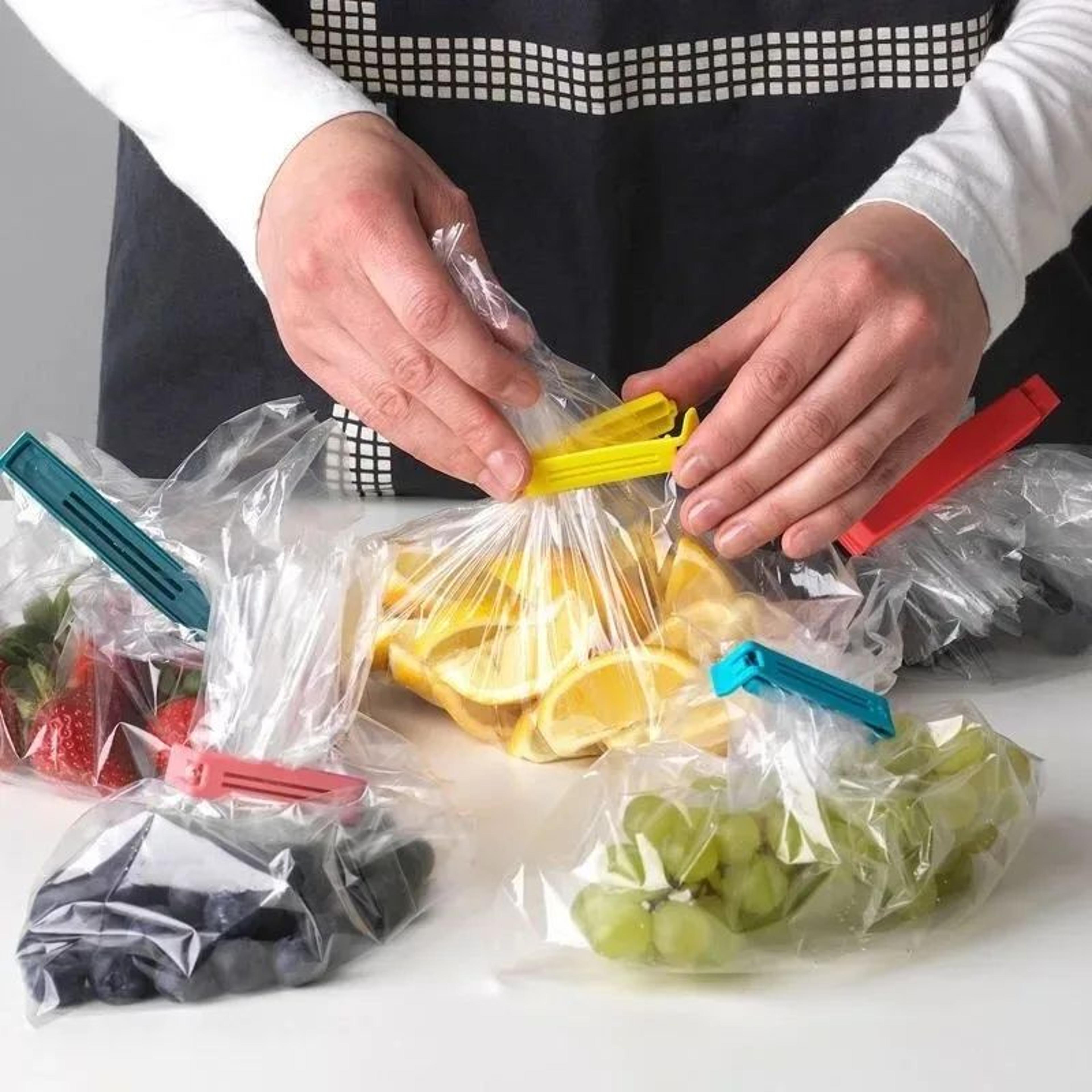 Reusable Food Bag Clips Kitchen Snack Sealing Clips Set Of 12 1