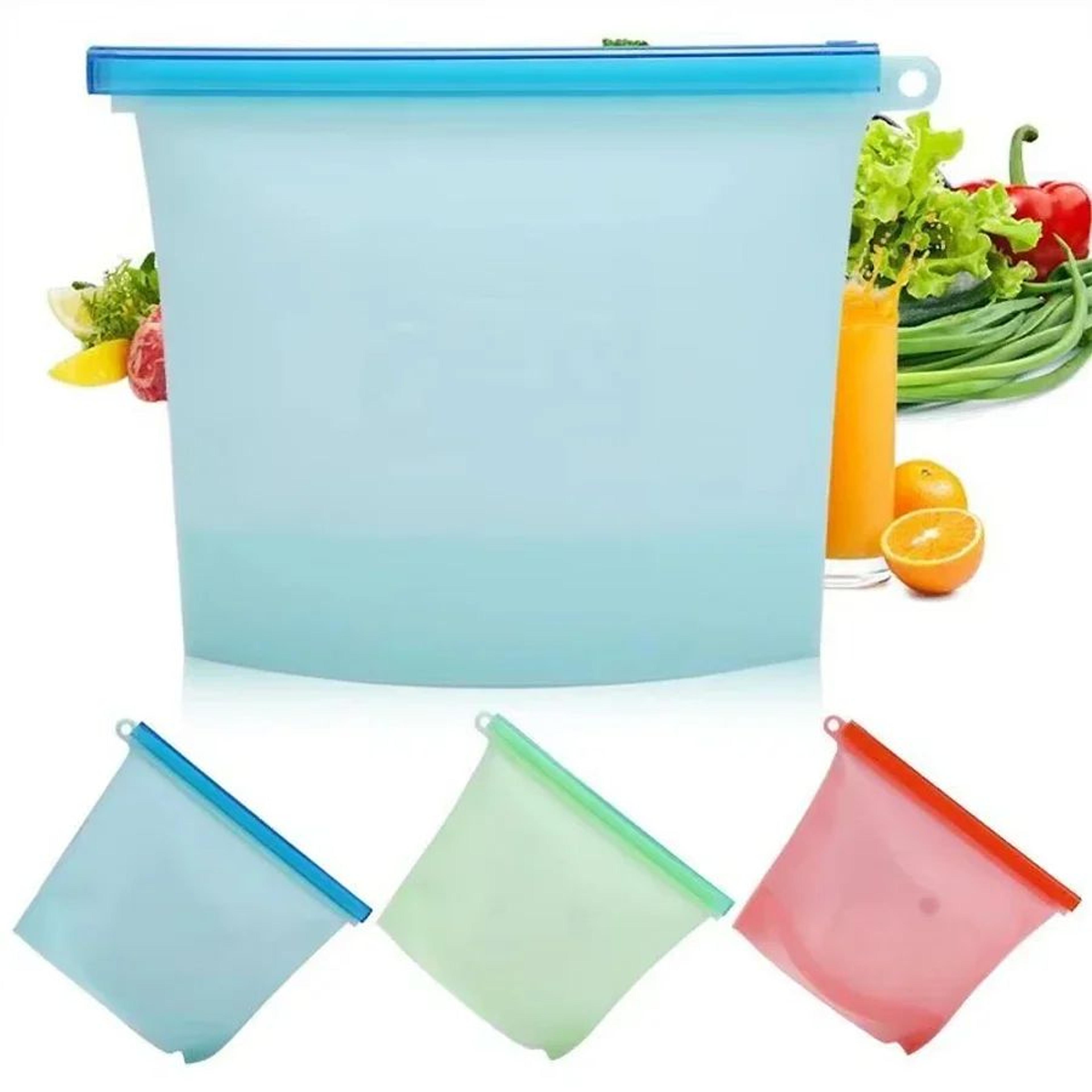 reusable silicone food storage bag 1000ml leakproof freezer bag