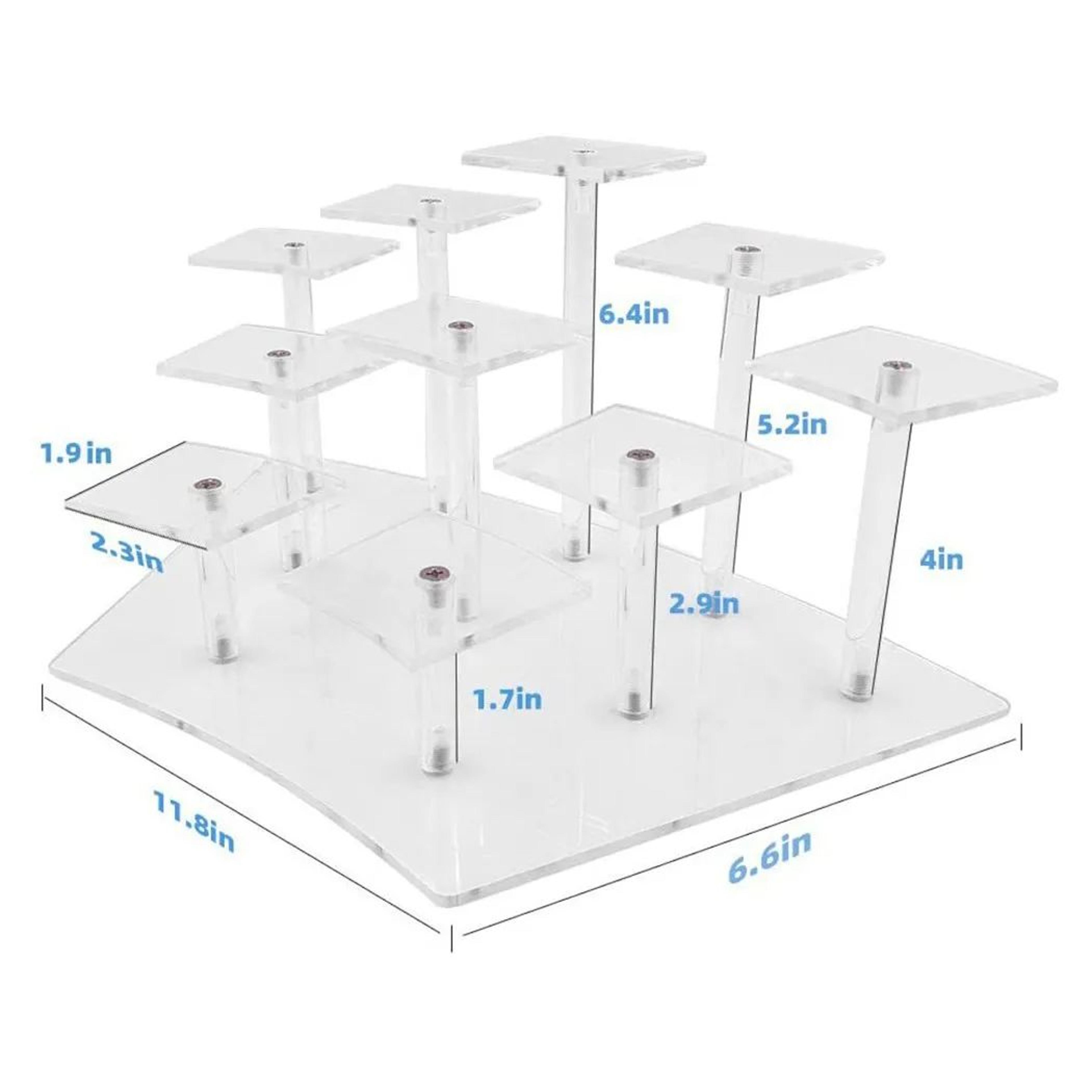 Acrylic Display Stand Multi Tier Cupcake And Collectible Organizer 9