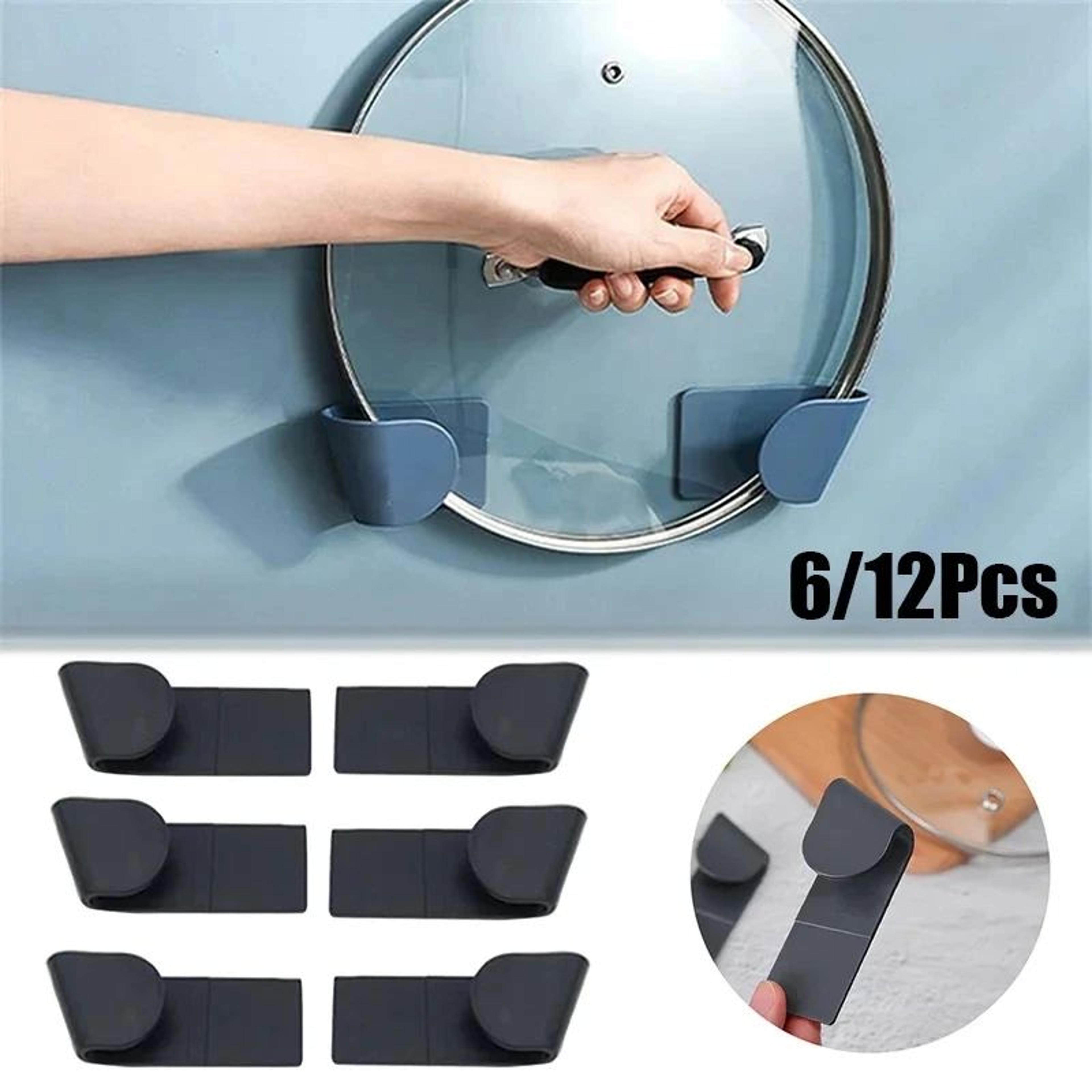 Self Adhesive Pot Lid Holder Set Kitchen Organizer Rack 0