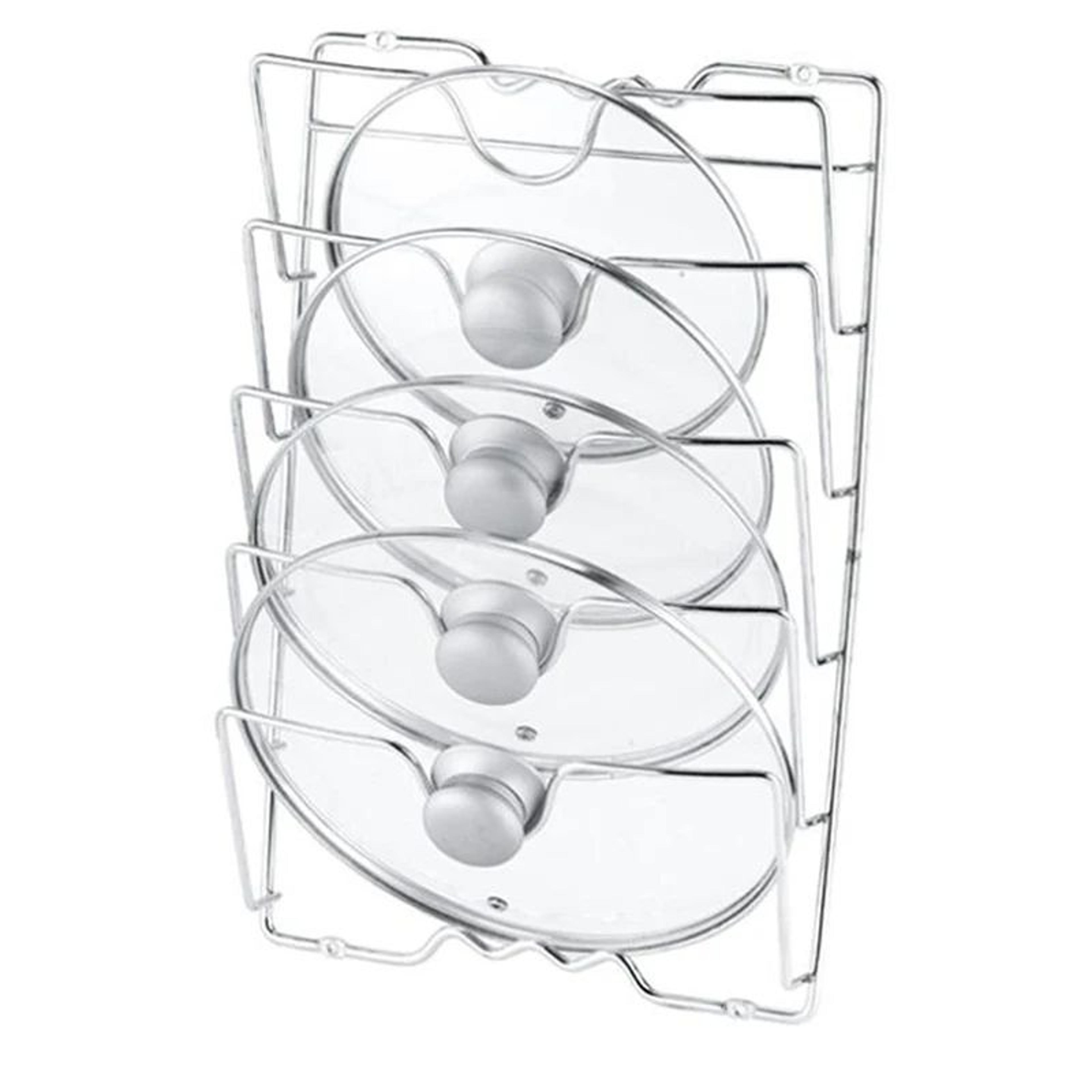 Five Tier Wall Mounted Pot Lid Organizer Rack 4