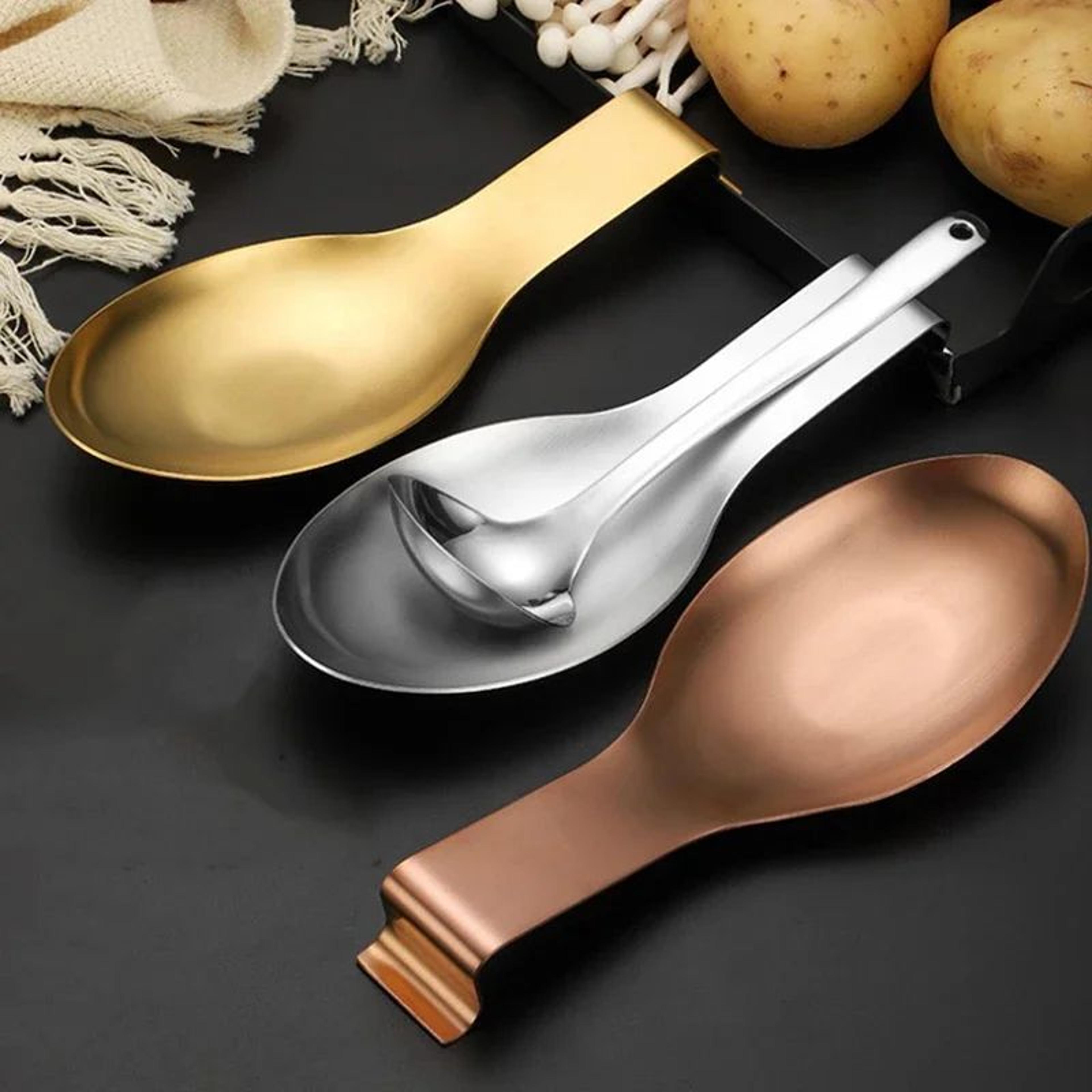 Stainless Steel Fish Shape Spoon Rest And Utensil Holder 0