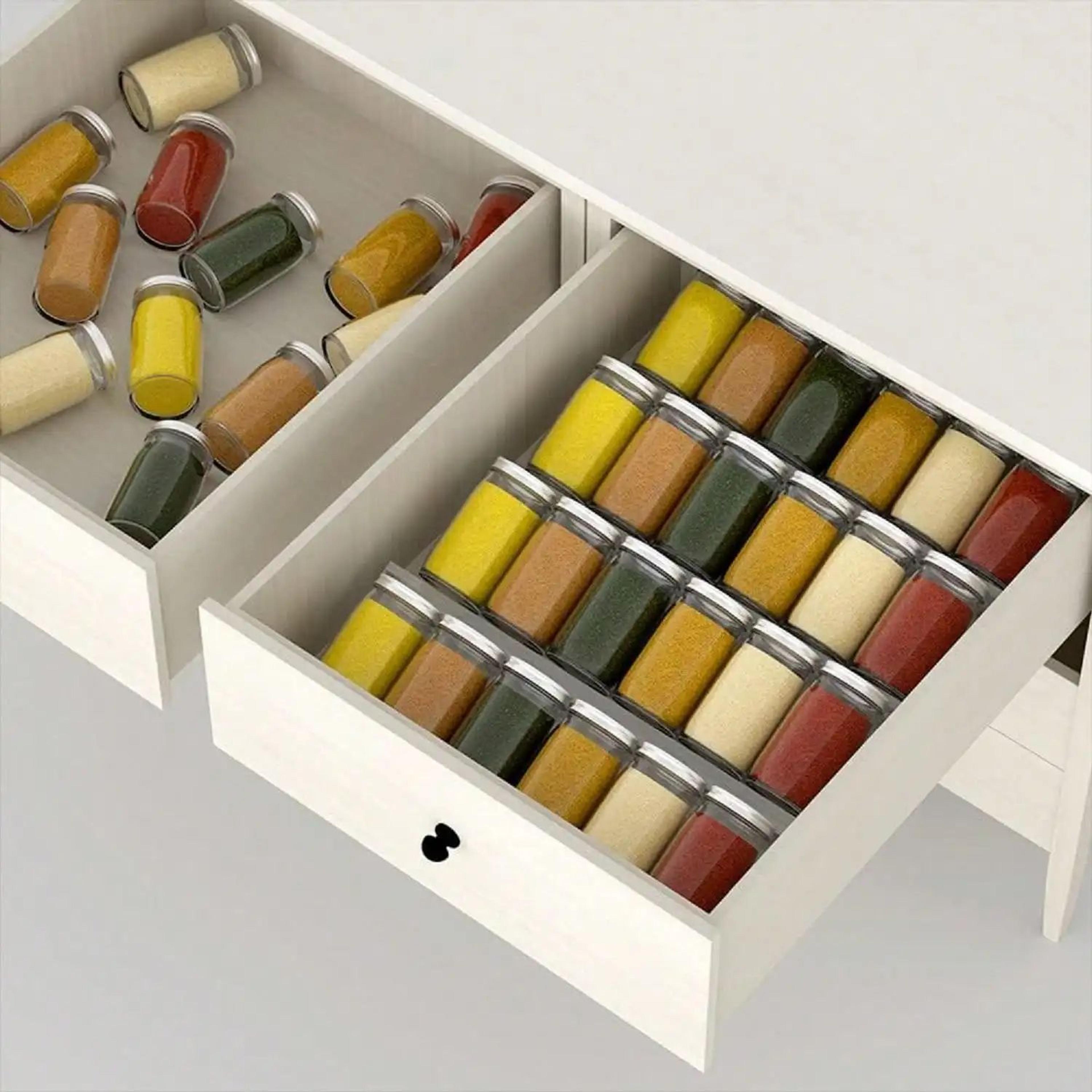 Expandable Acrylic Spice Drawer Organizer Rack 3