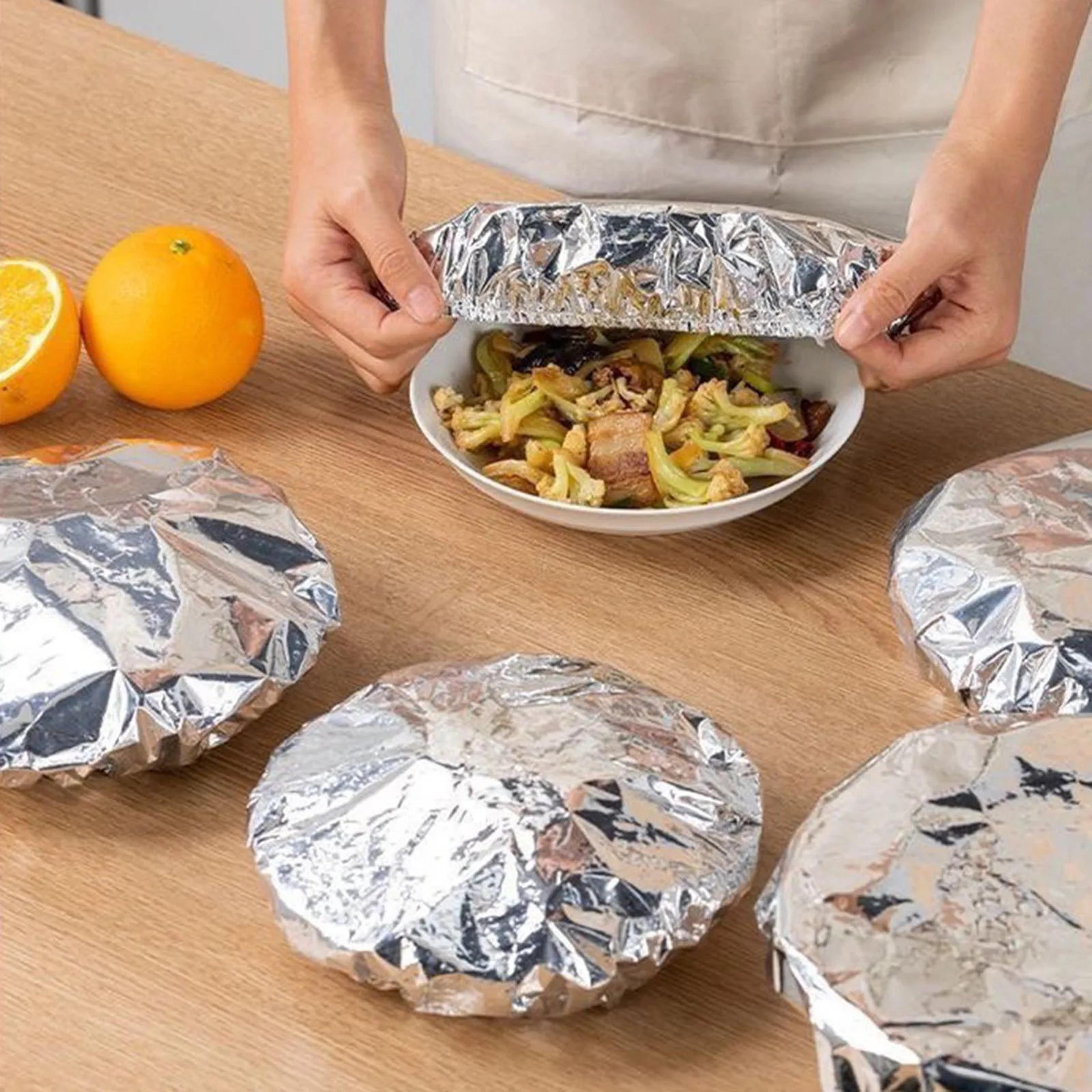 reusable aluminum foil food cover heat insulation cover for bowls plates and takeaway