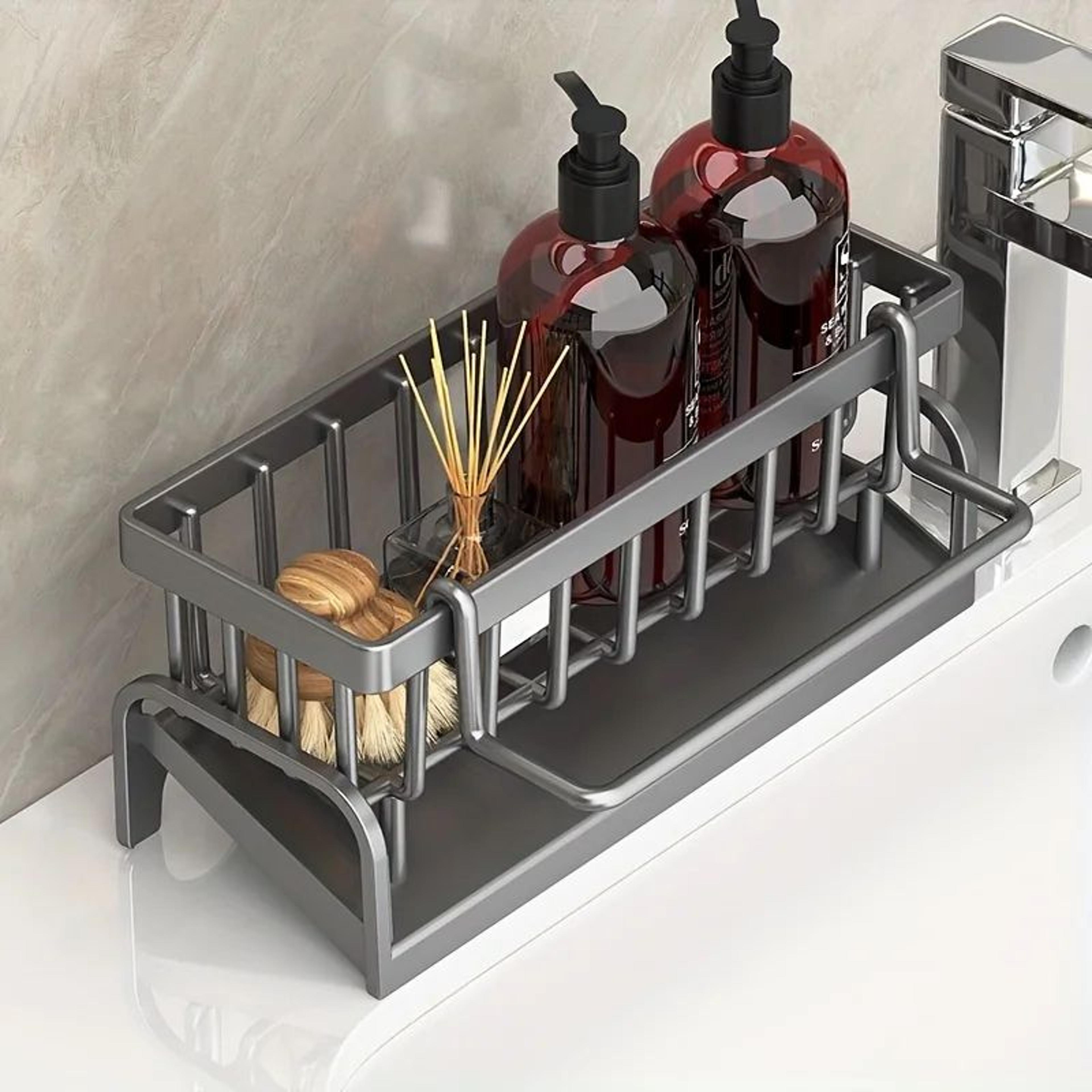 Kitchen Sink Caddy Sponge Holder Dish Brush Organizer Rack 2