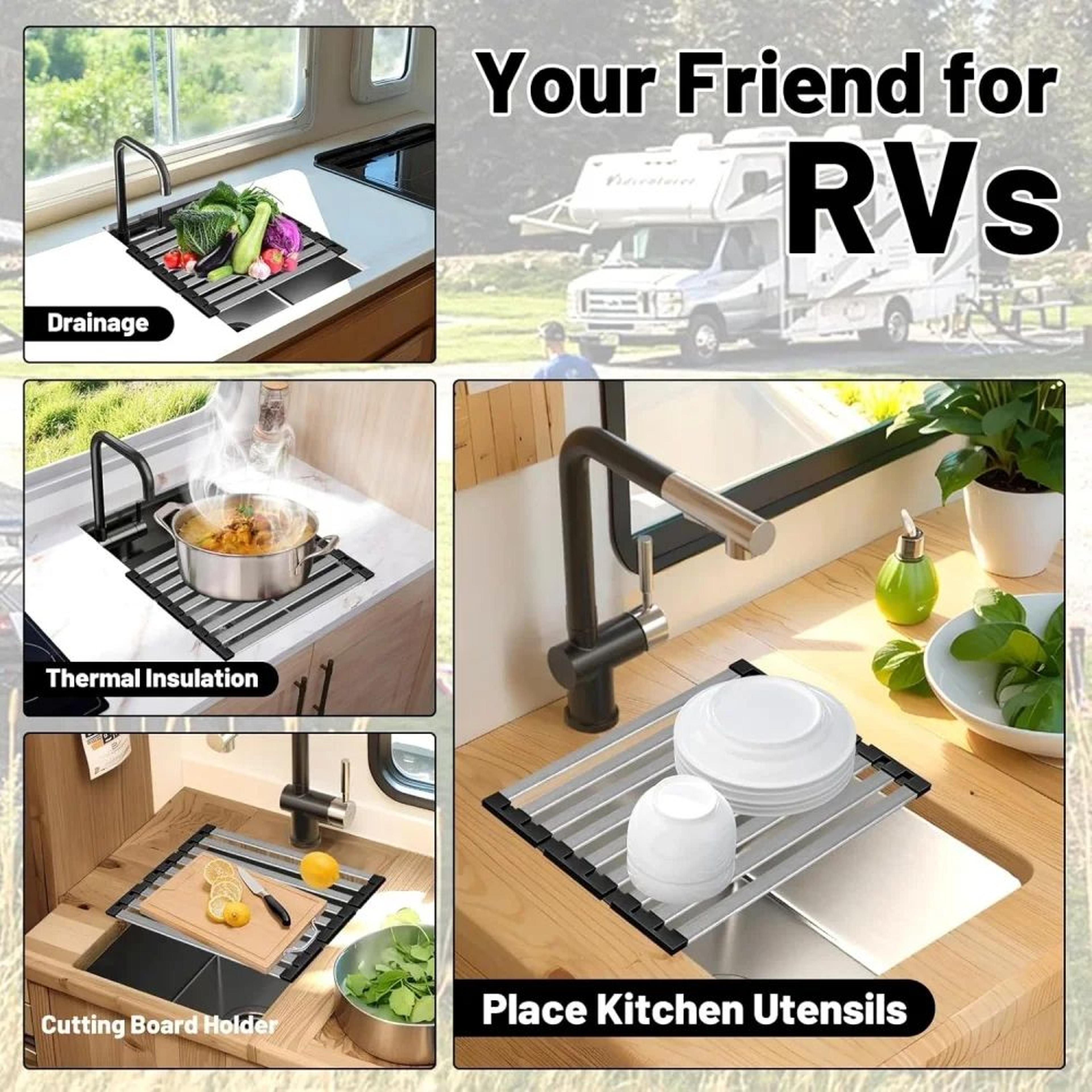 Expandable Sink Drain Rack 5