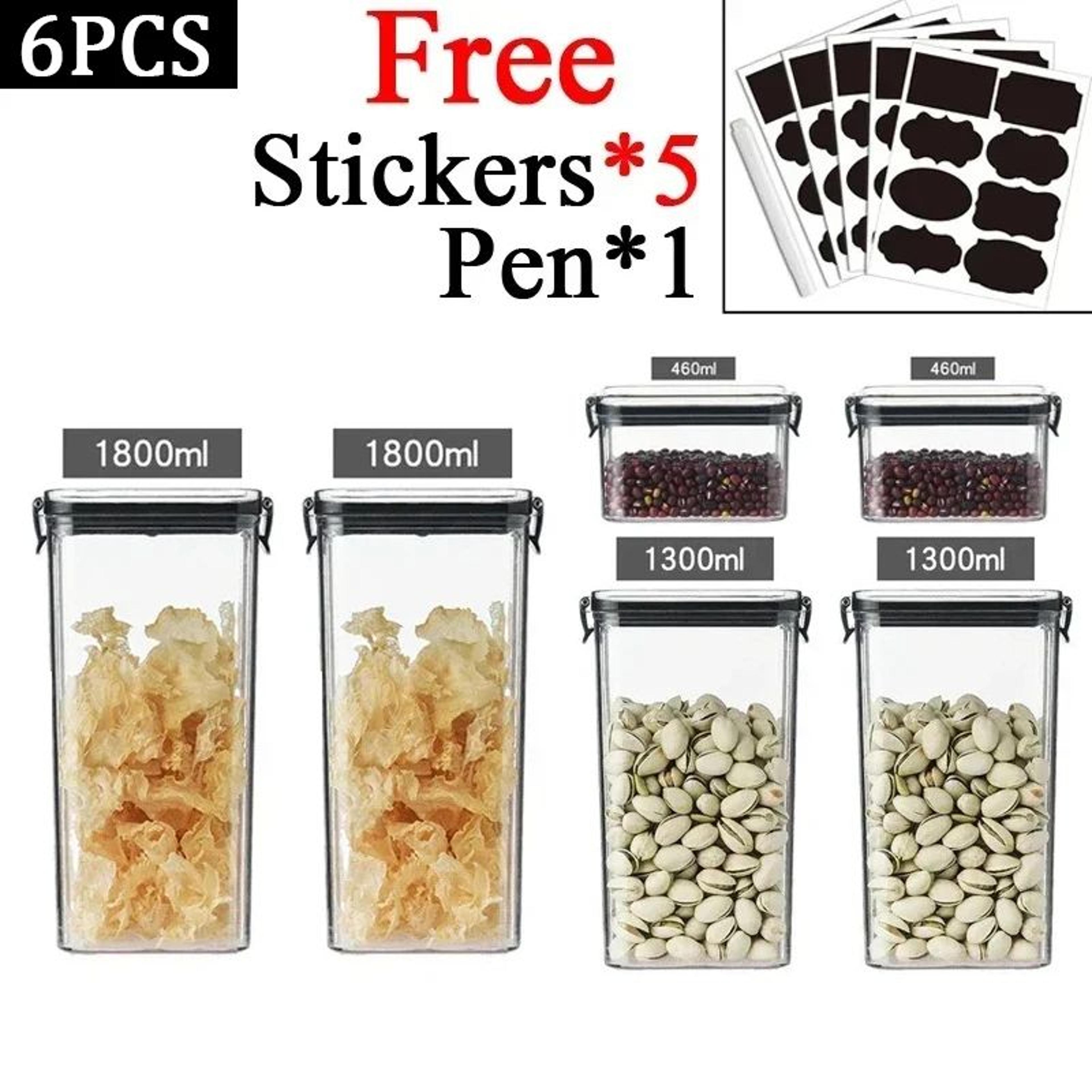 Stackable Airtight Food Storage Containers Kitchen Pantry Storage Jars 26