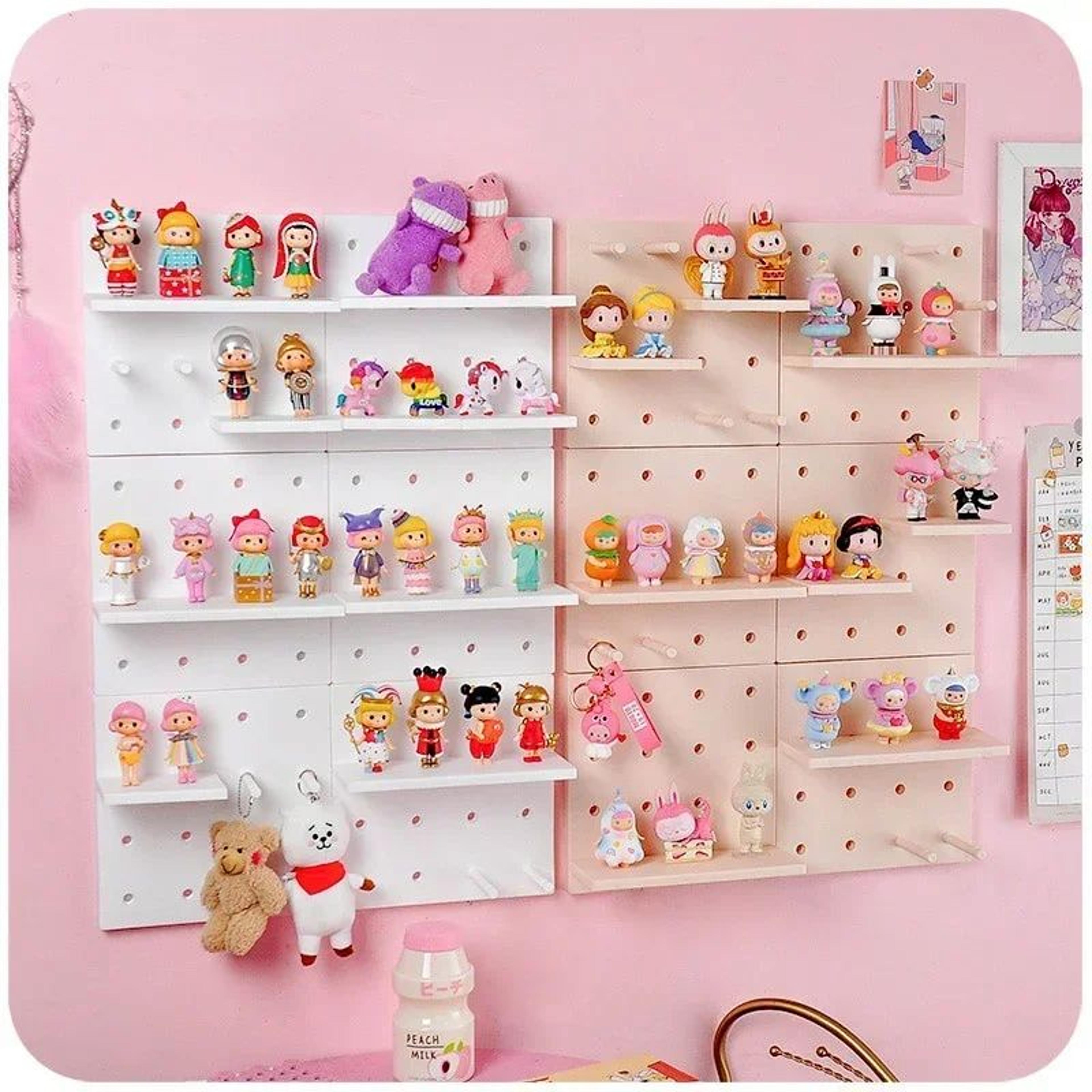 Punch Free Pegboard Wall Organizer Wall Storage Shelf Display Board 1