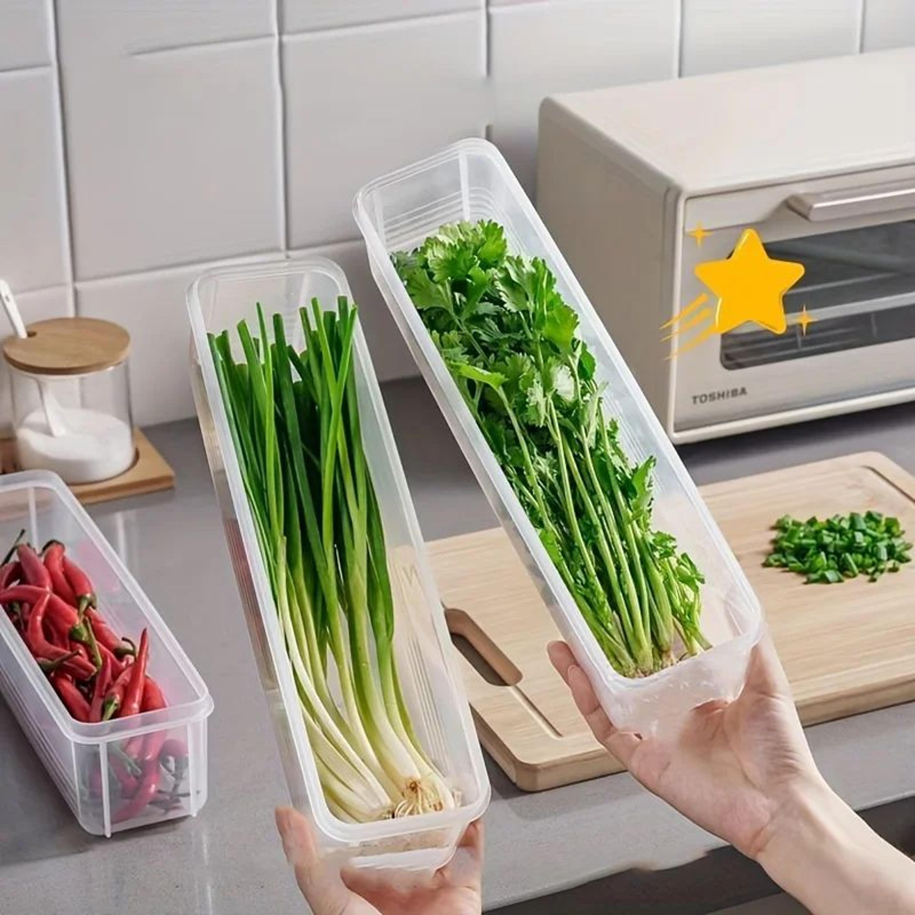 Reusable Vegetable Storage Container Herb Keeper Food Crisper Box 2
