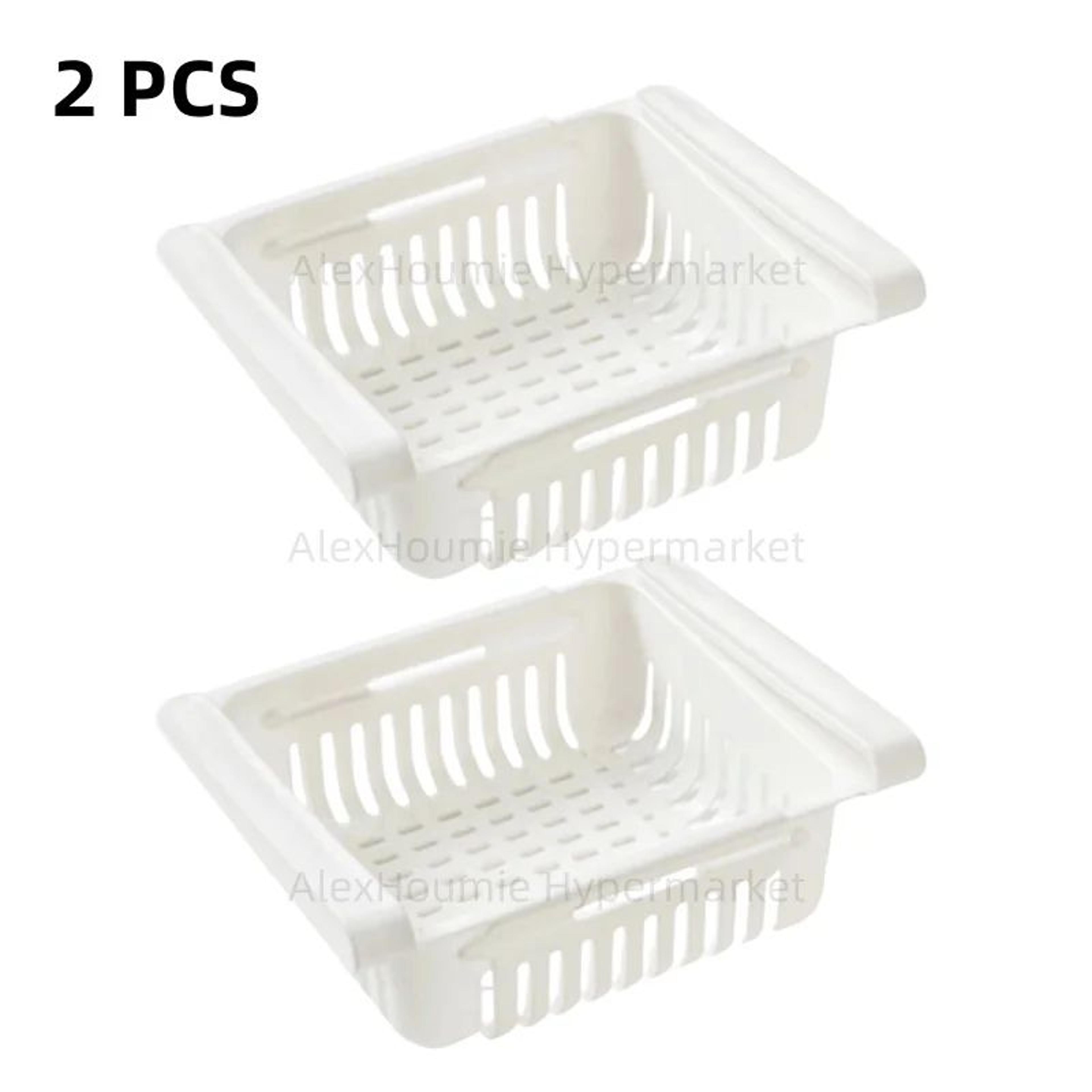 Retractable Refrigerator Drawer Organizer Pull Out Fridge Storage Box Set 7