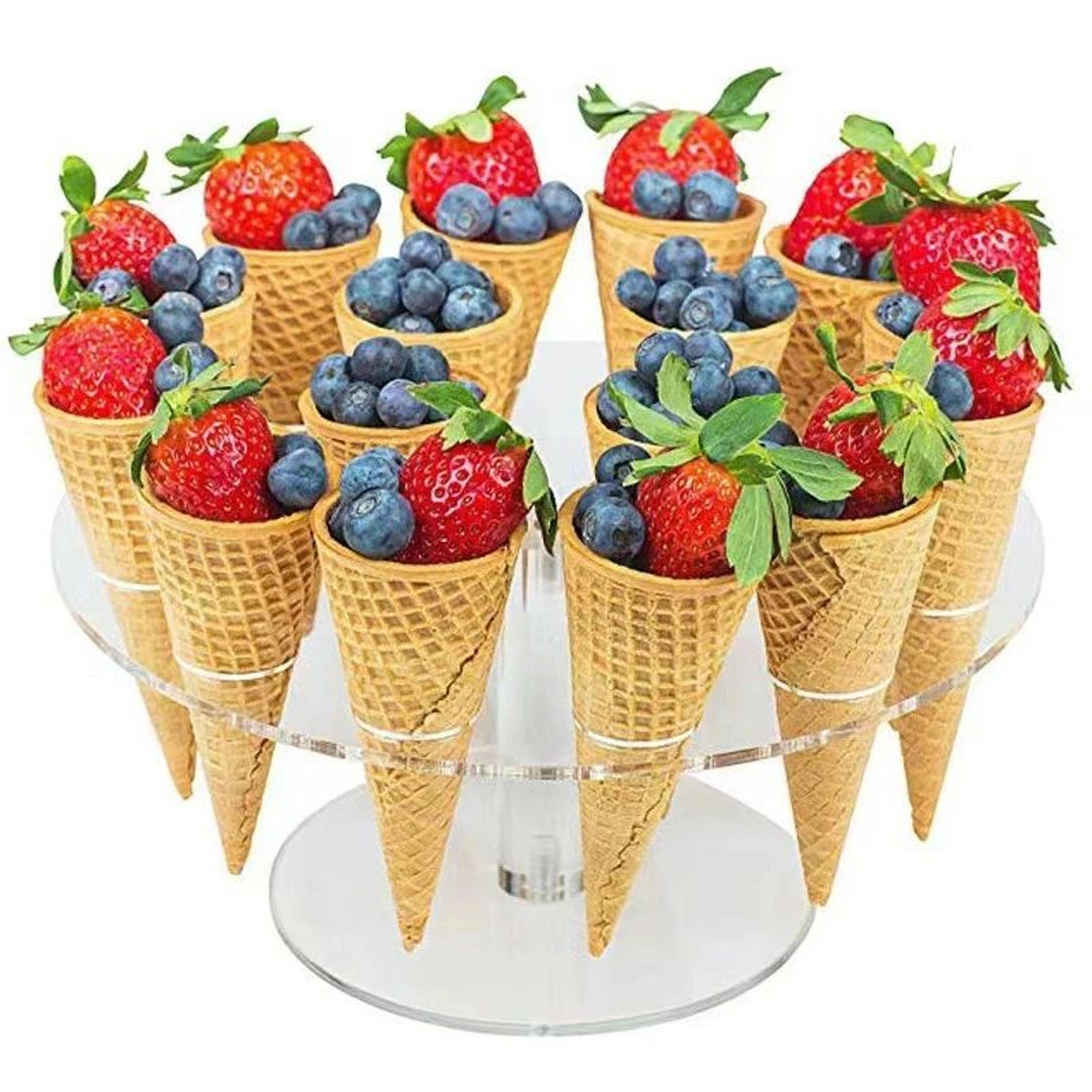 acrylic ice cream cone stand transparent dessert display rack