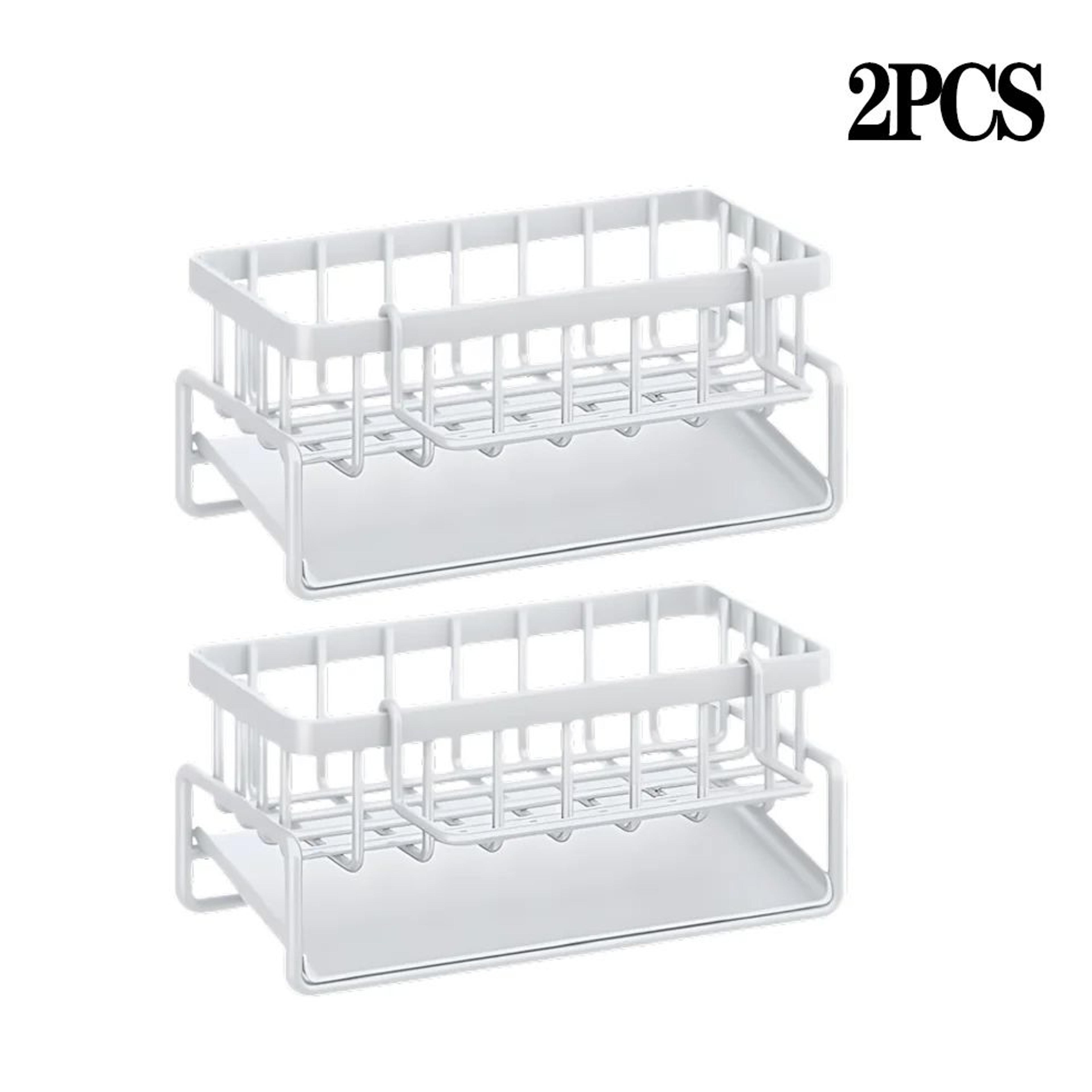 Sink Faucet Storage Rack No Drill Kitchen Sponge And Cloth Organizer 10
