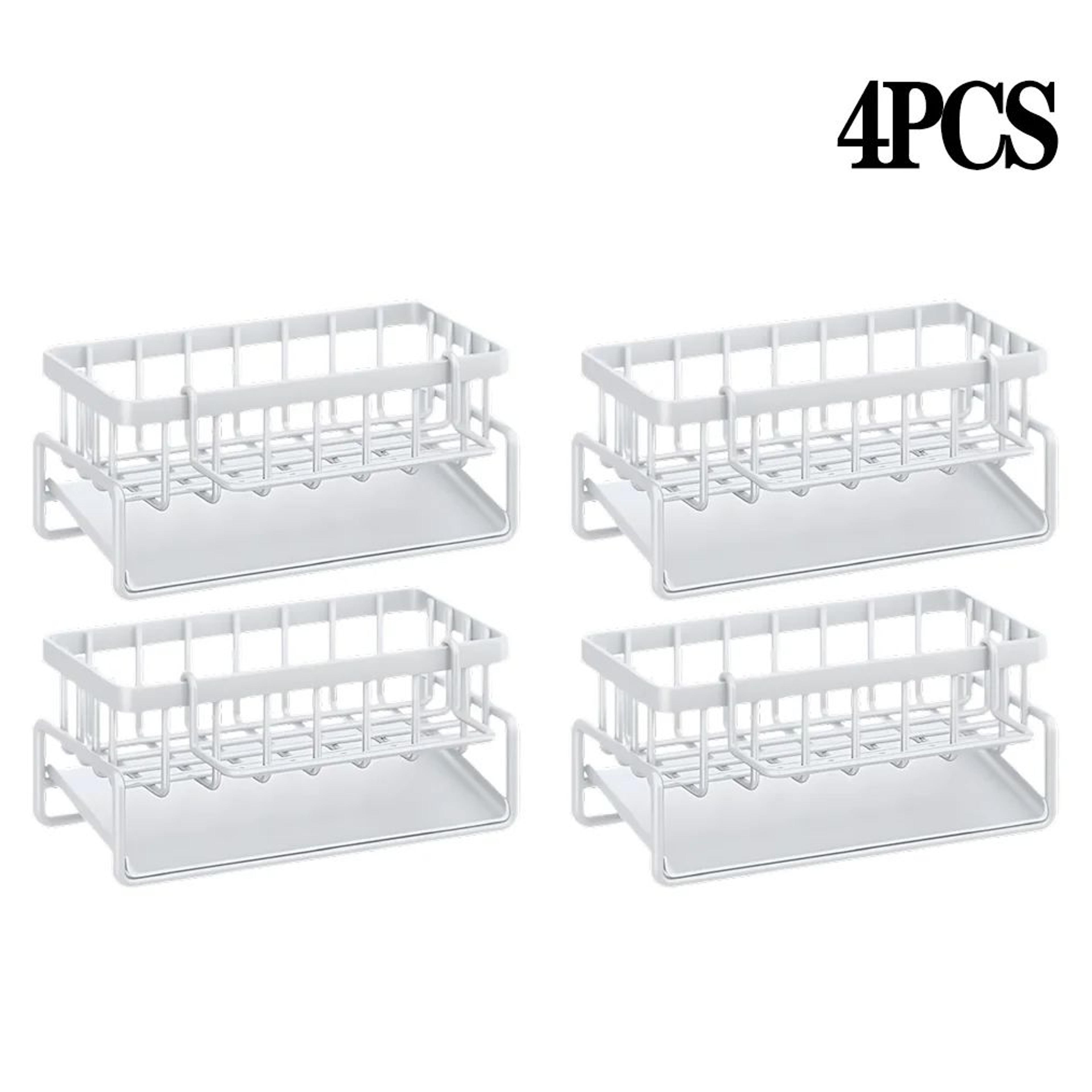 Sink Faucet Storage Rack No Drill Kitchen Sponge And Cloth Organizer 11
