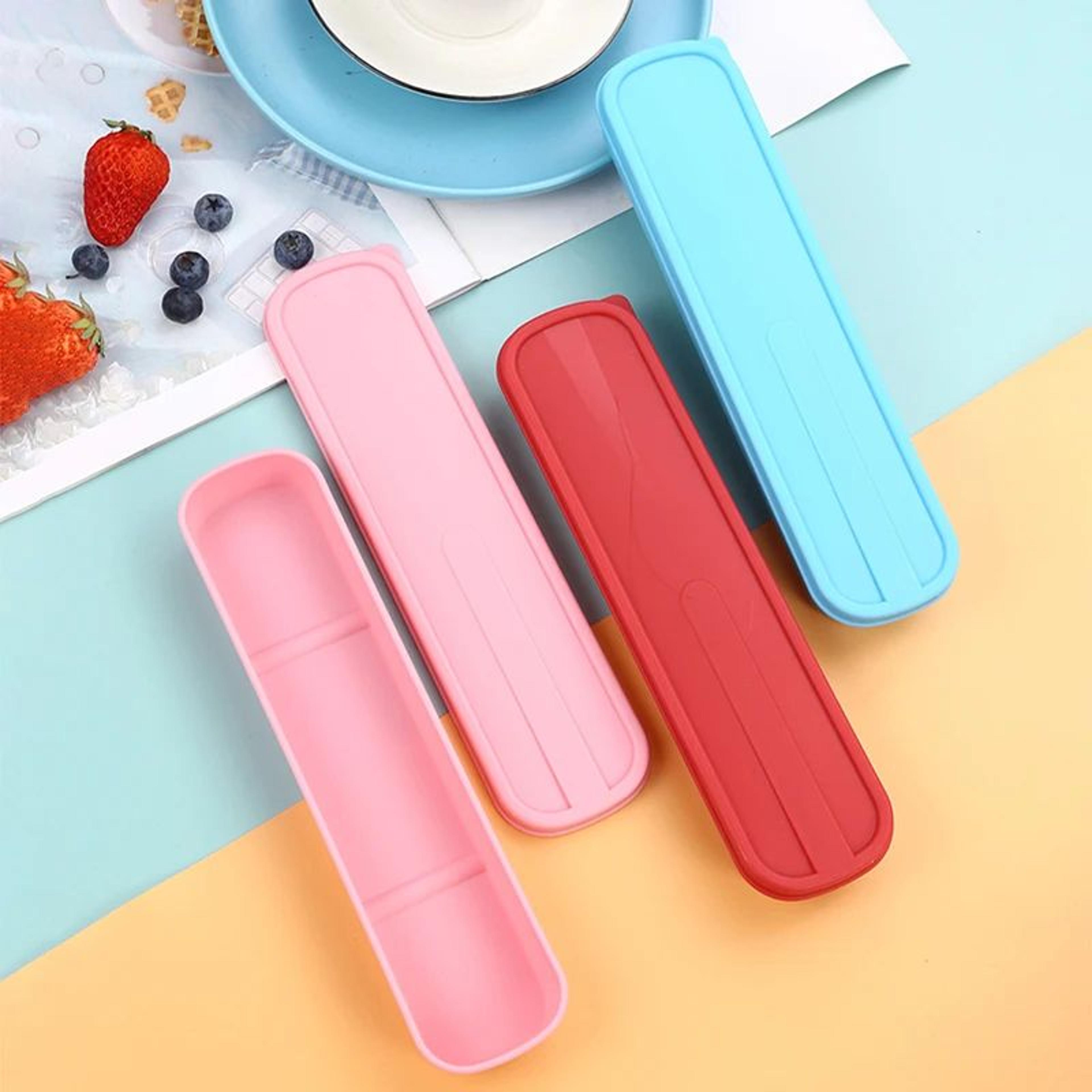 Portable Cutlery Storage Case Flip Cover Travel Utensil Box 1