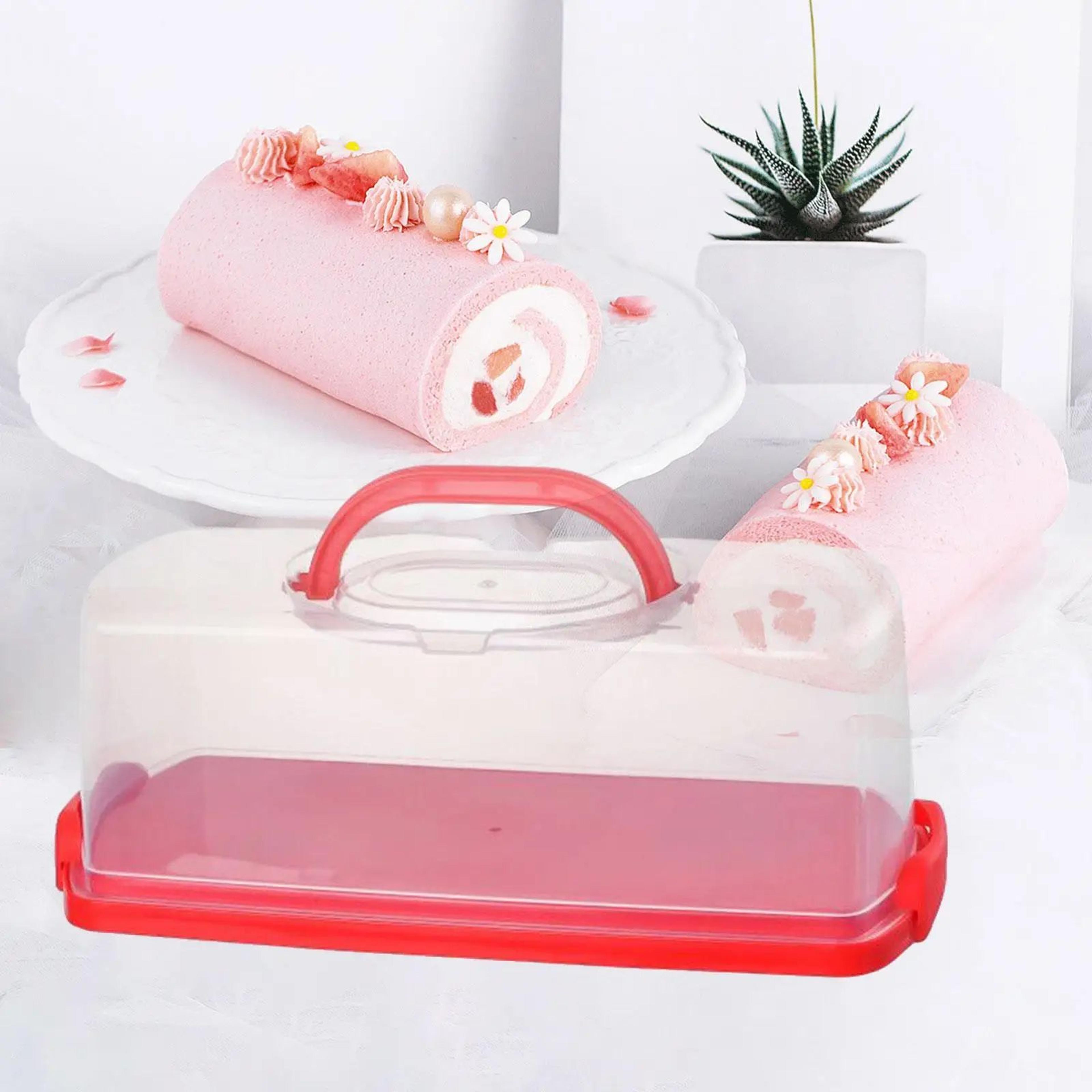 Plastic Cake Carrier With Handle Cake Storage Container And Serving Tray 5