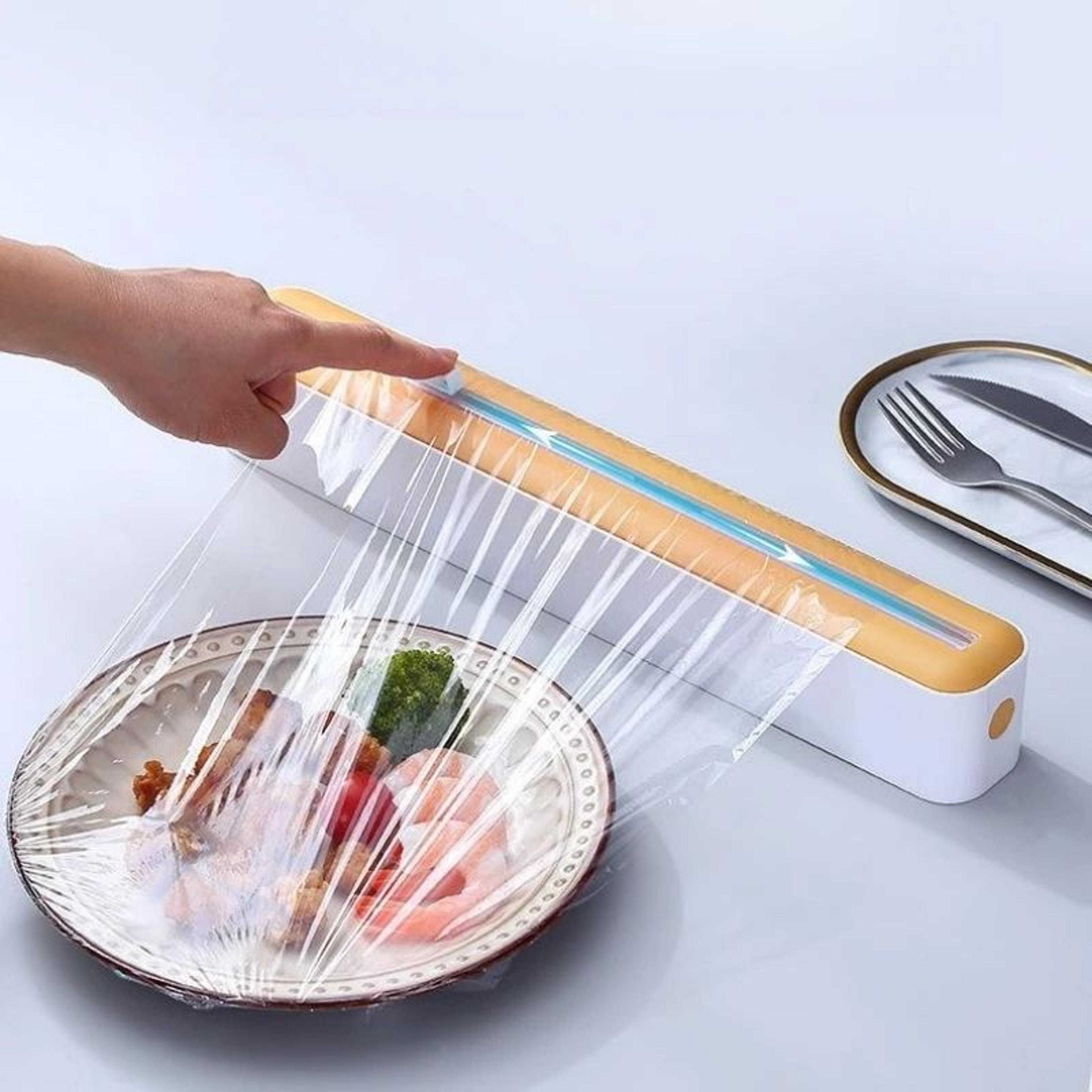 Plastic Cling Wrap And Foil Dispenser With Built In Cutter 0