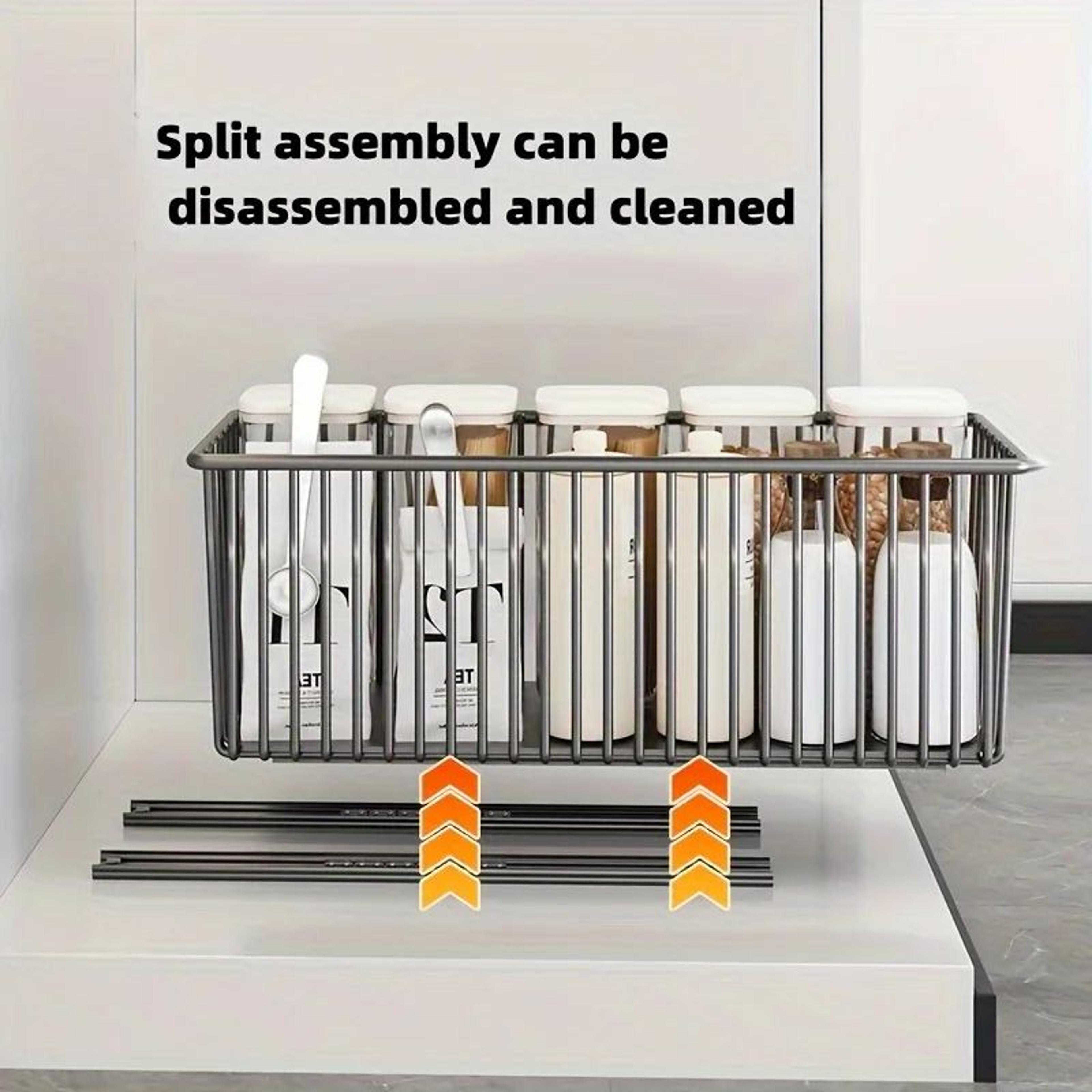 Pull Out Cabinet Organizer Basket With Sliding Storage Drawer 1