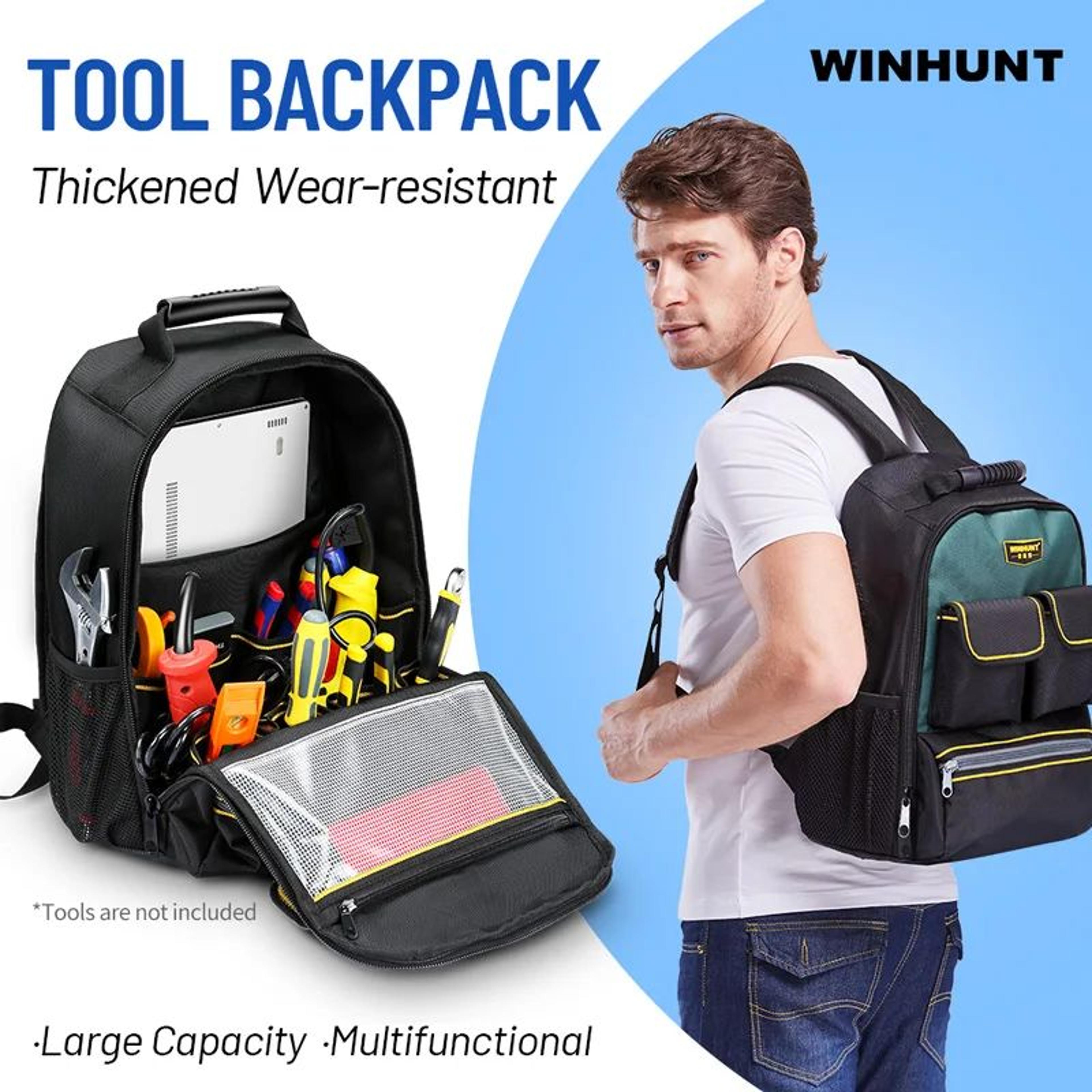 tool backpack with shoulder strap
