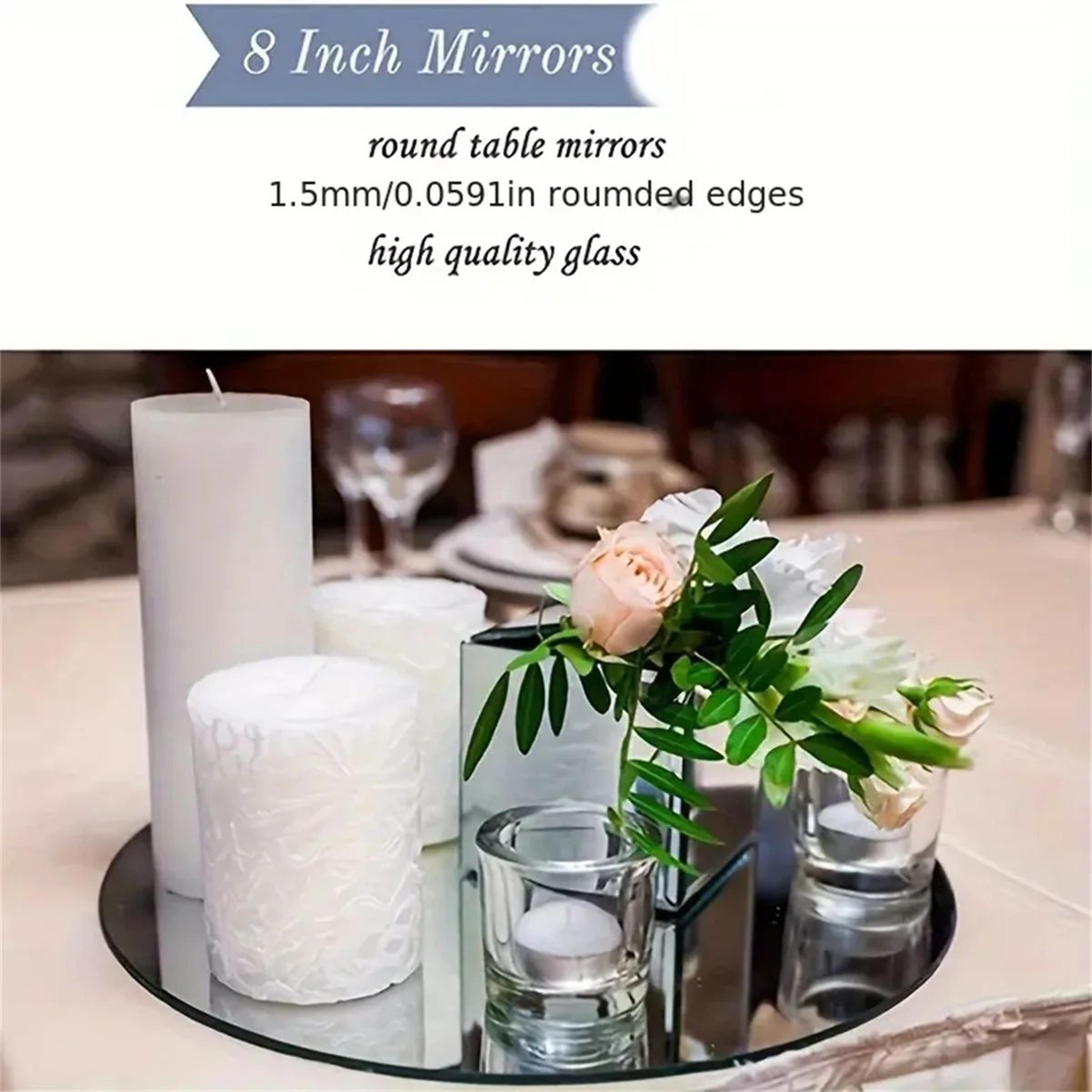 10 Piece Acrylic Round Mirror Plate Set 2