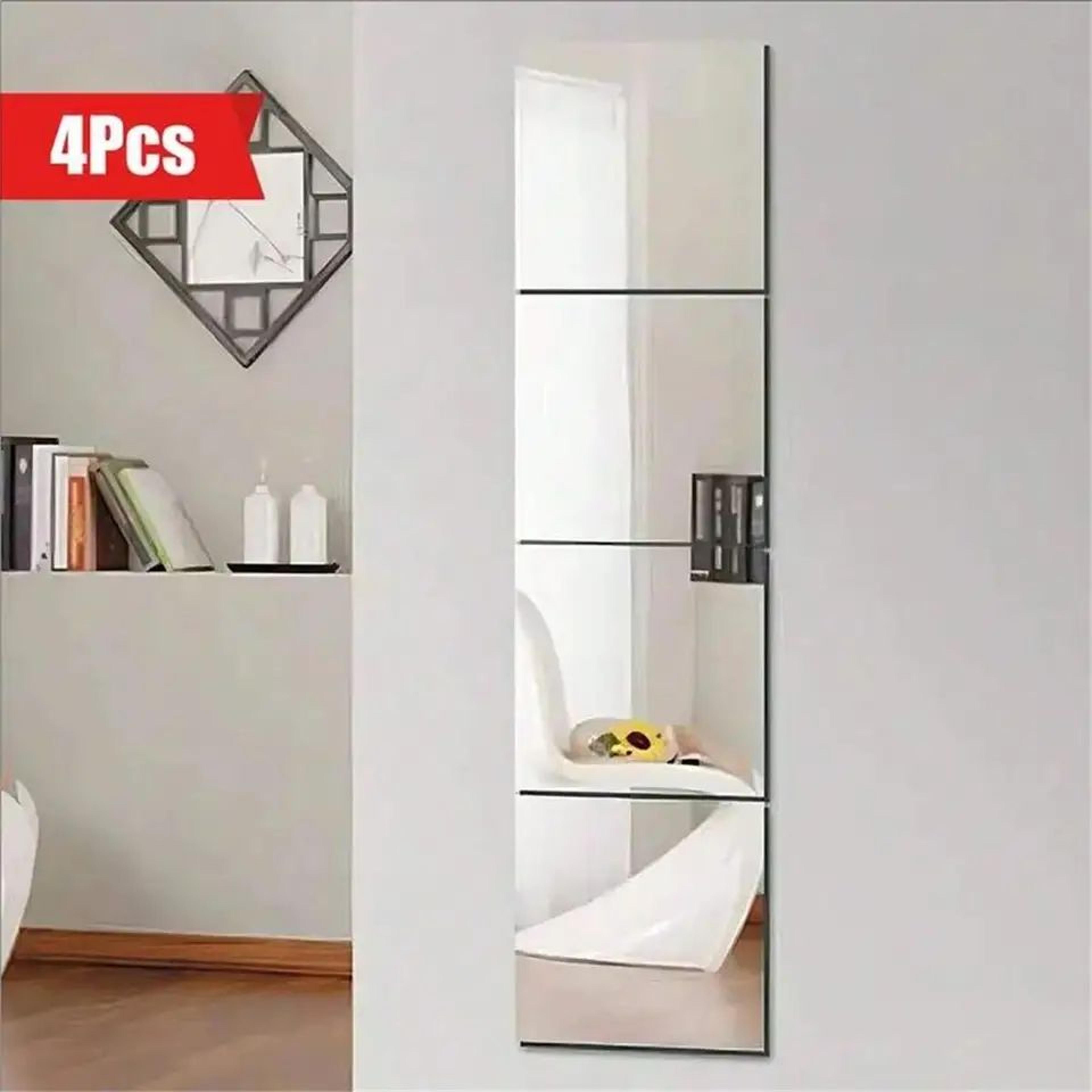 self adhesive acrylic mirror wall stickers flexible decorative mirror tiles