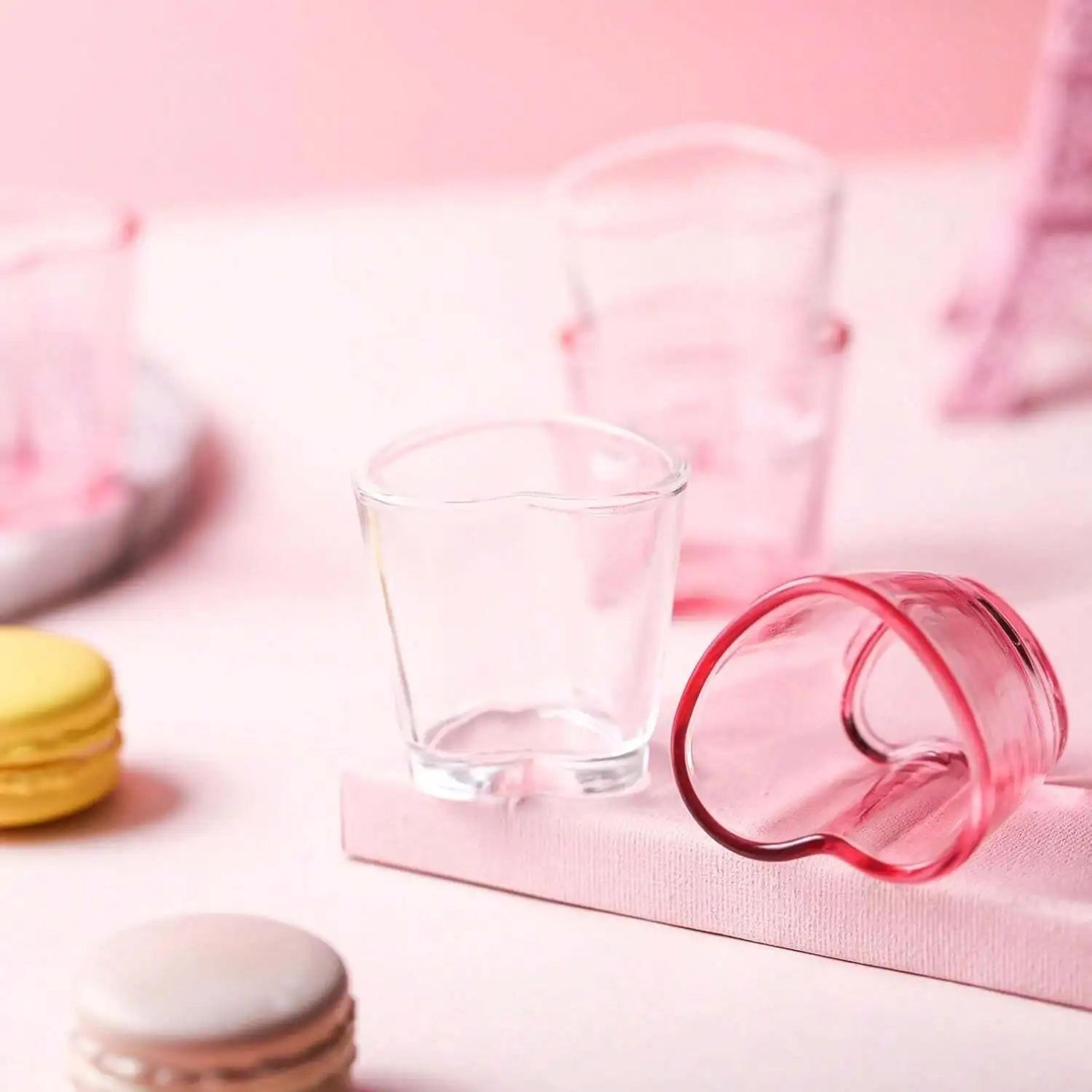 Heart Shaped Acrylic Shot Glass Set 1