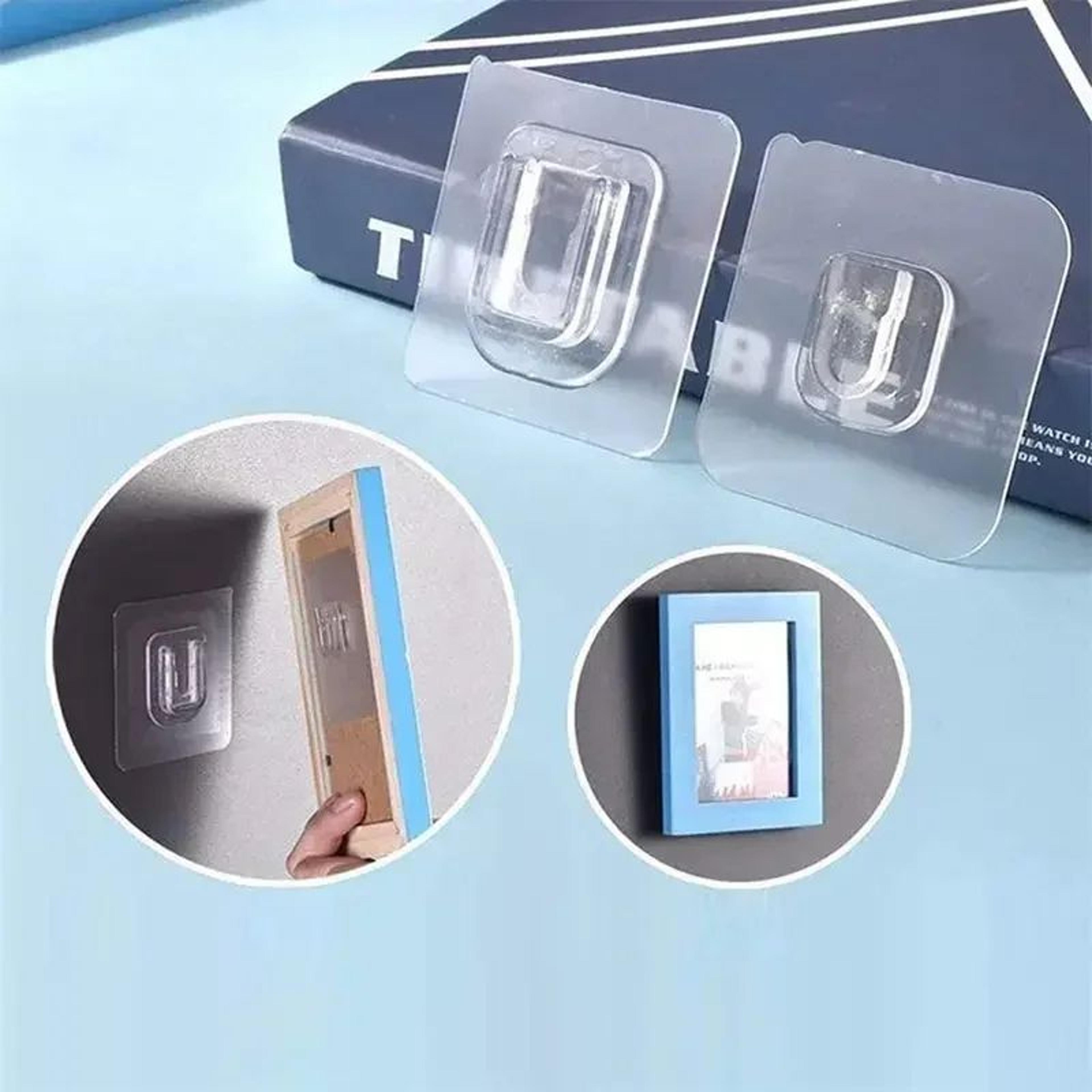 Transparent Self Adhesive Wall Hooks Heavy Duty Double Sided Sticky Hooks 2