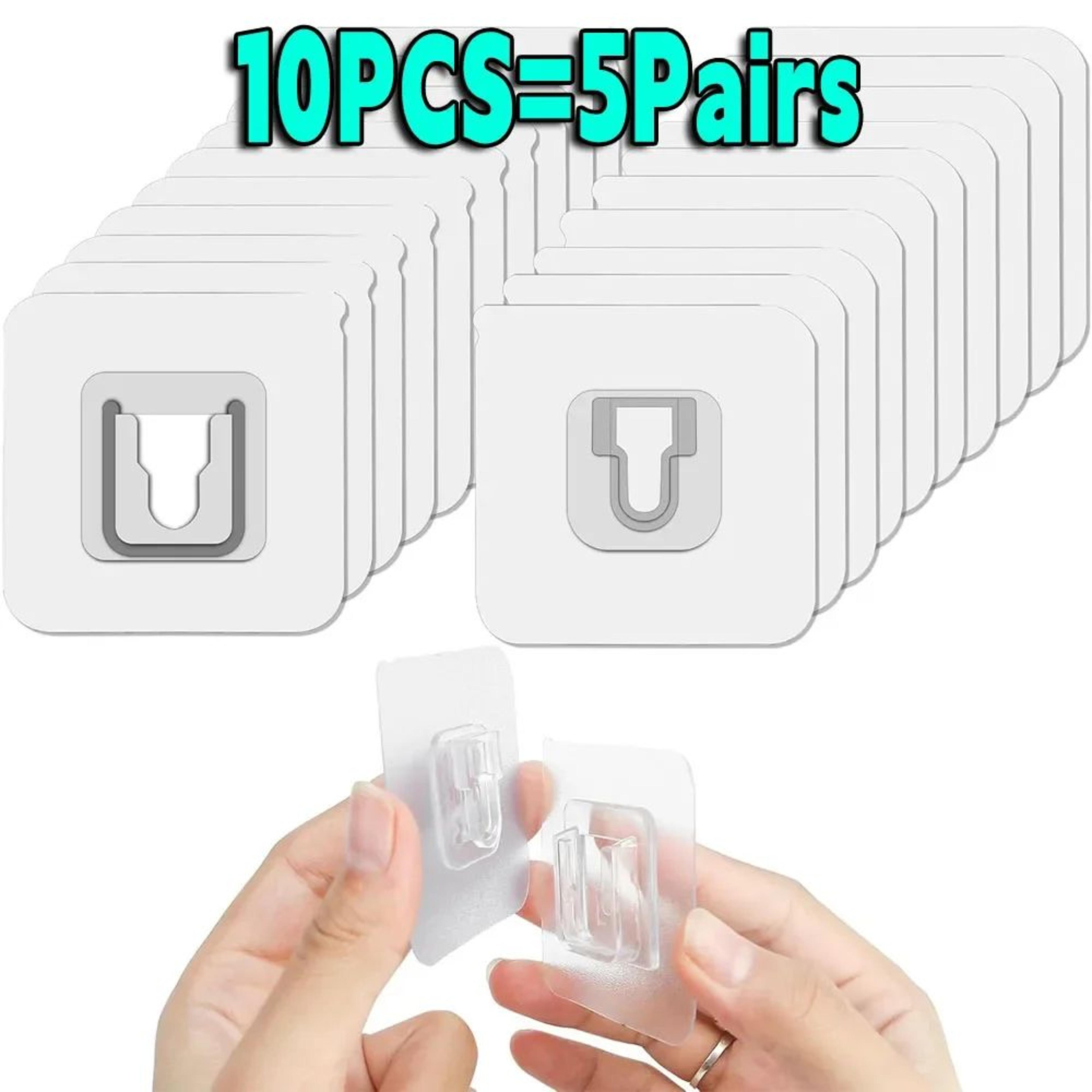 Transparent Self Adhesive Wall Hooks Heavy Duty Double Sided Sticky Hooks 6
