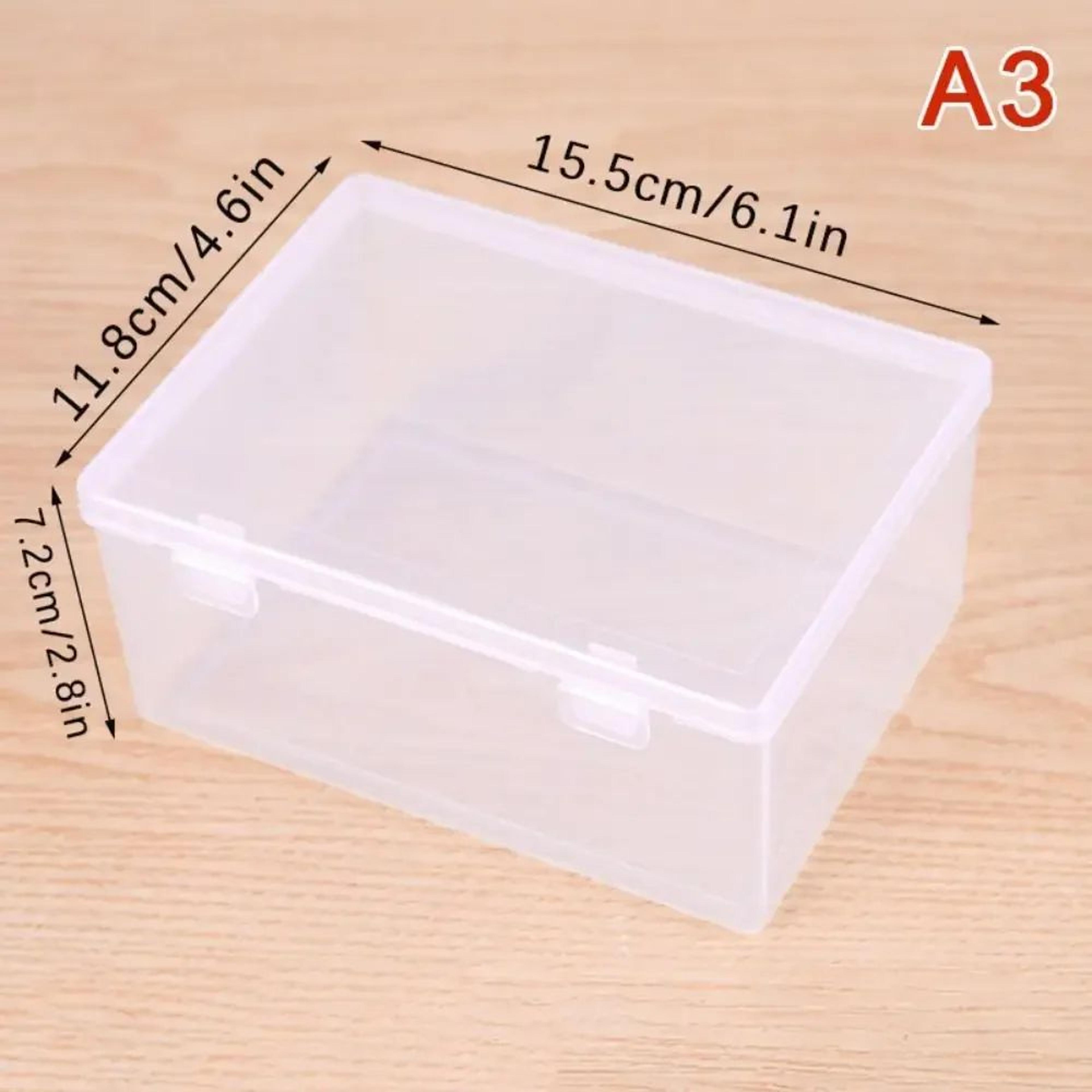Transparent Plastic Storage Box Portable Flip Lid Organizer Case 8