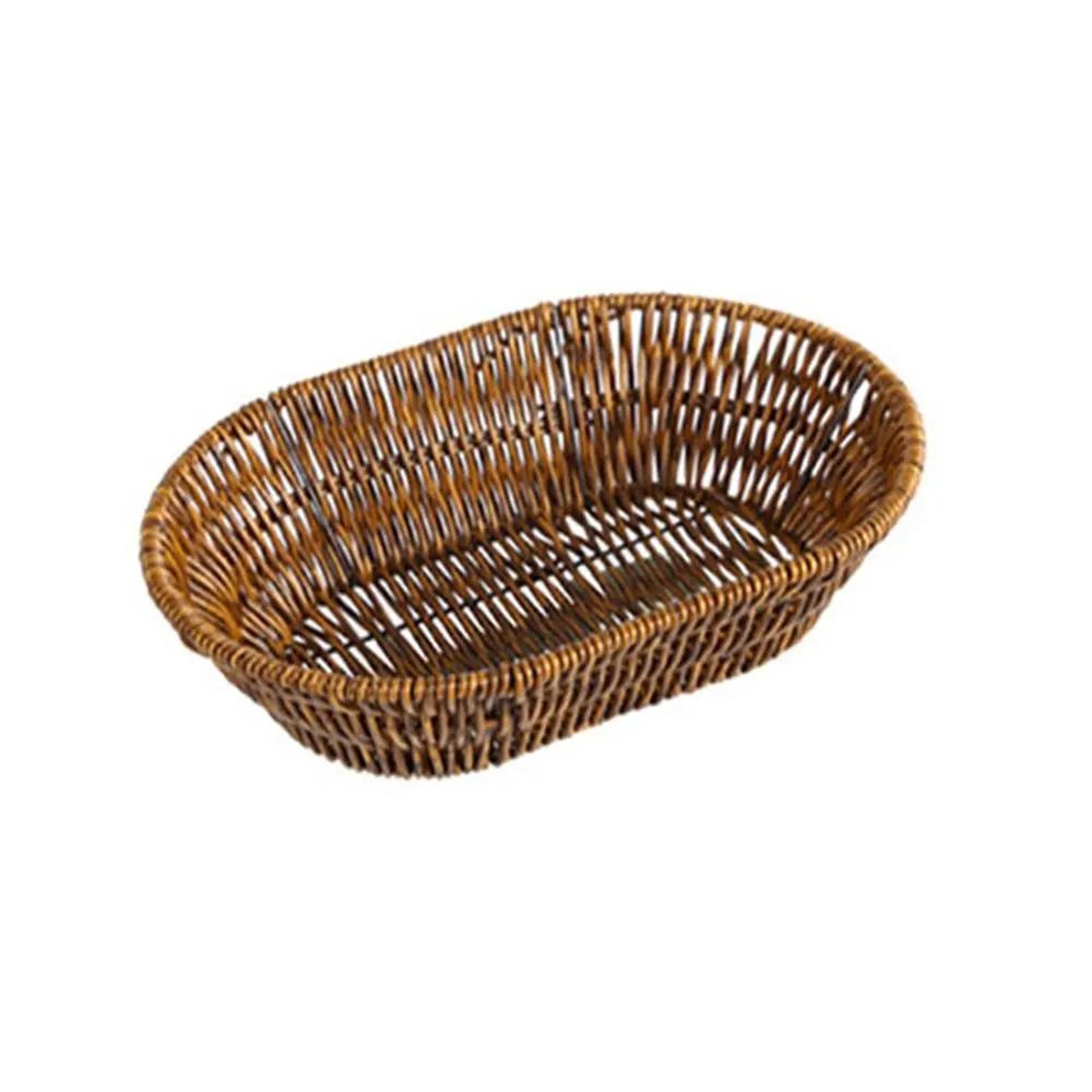 Handwoven Rattan Bread Basket Fruit And Serving Tray 3