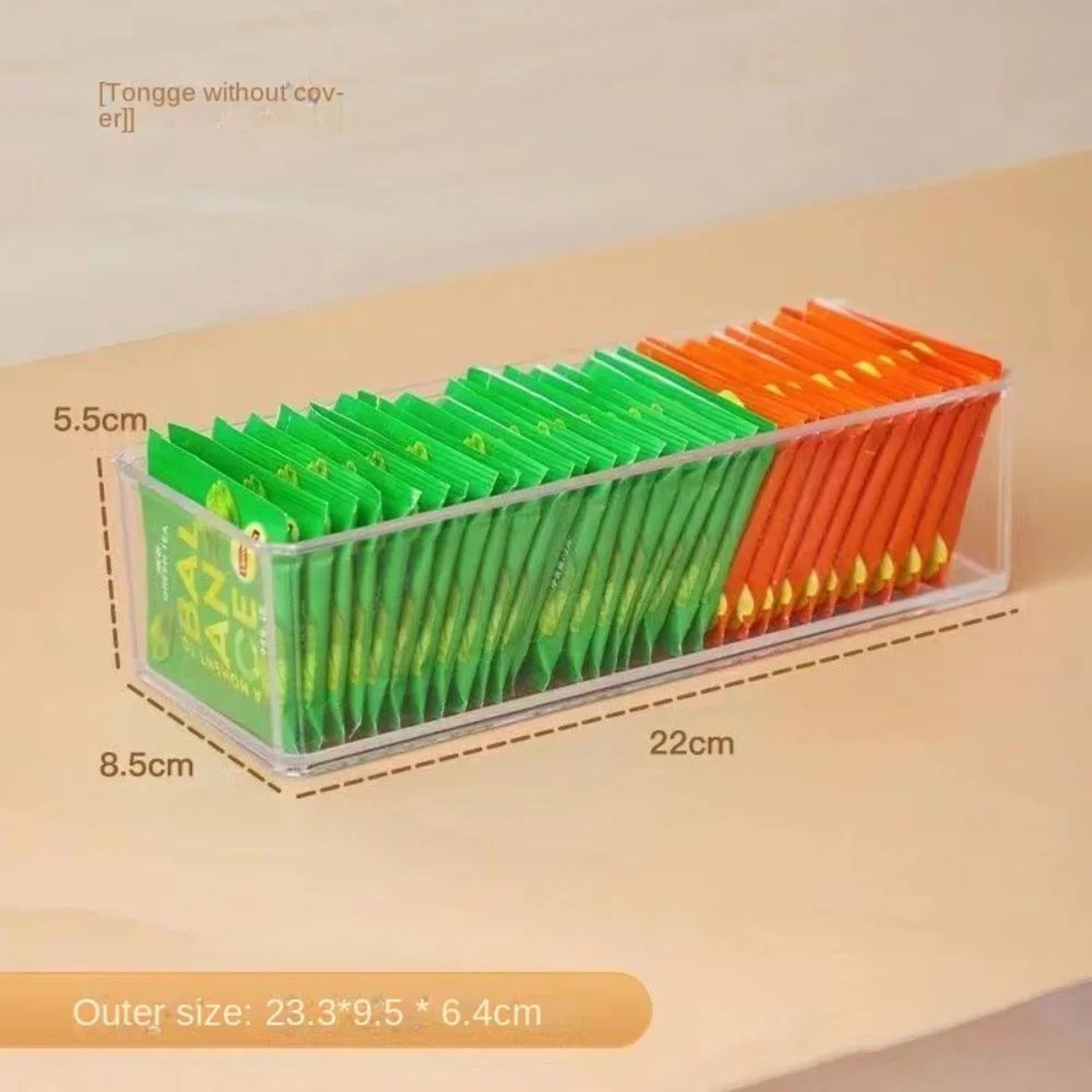 Clear Acrylic Tea Bag Organizer Storage Box For Kitchen Counter And Pantry 4