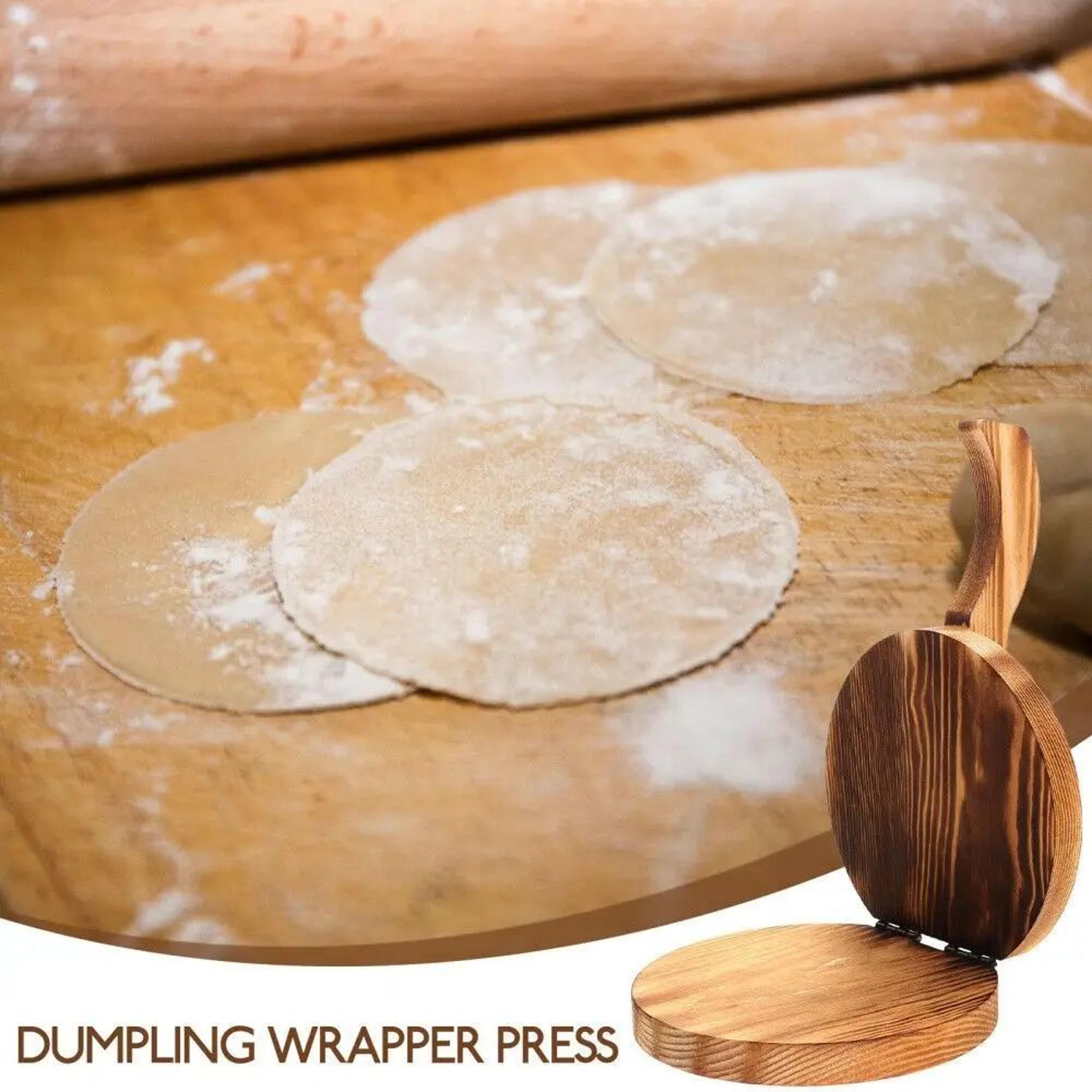 Wooden Dumpling Wrapper Press Manual Dough Press 2
