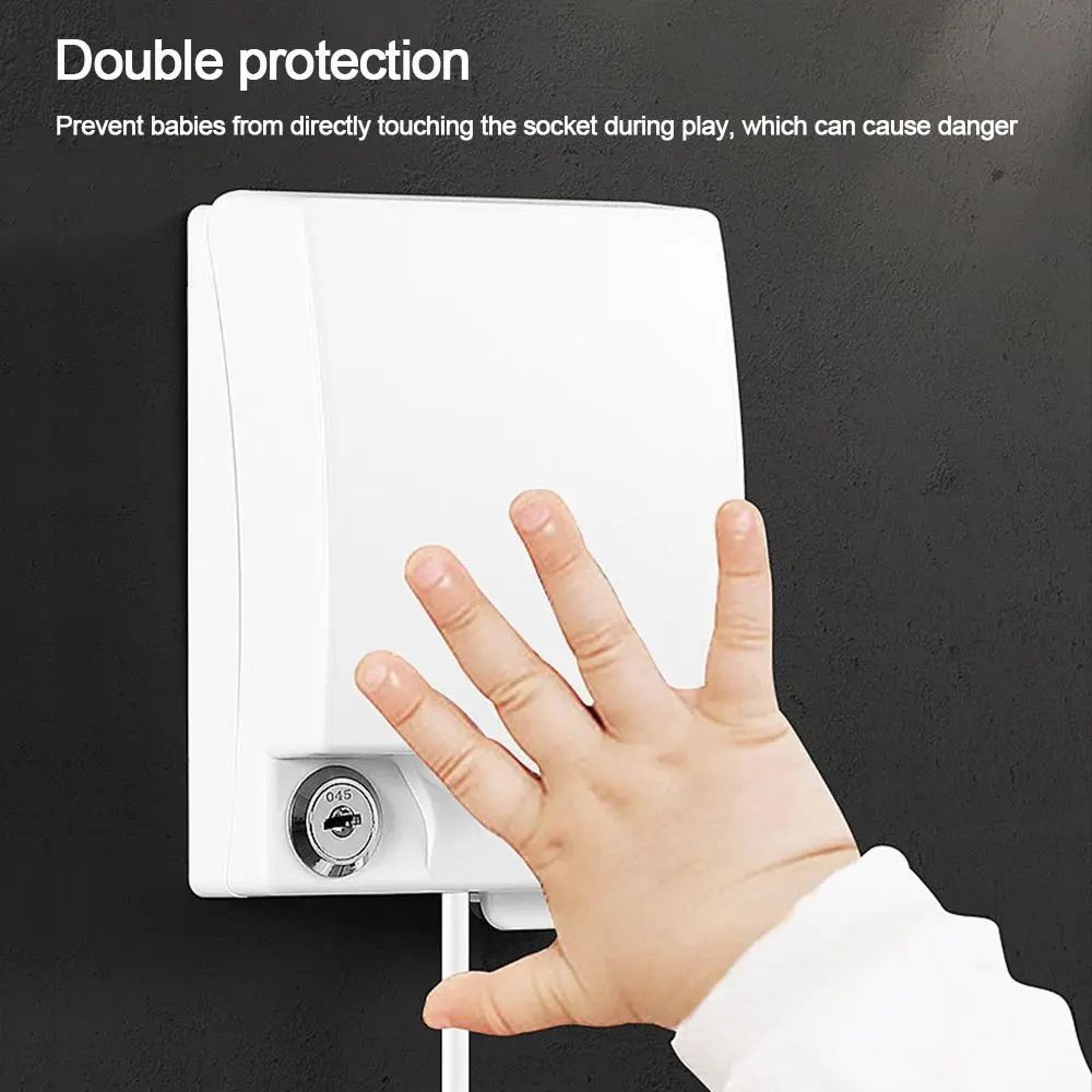 Lockable Waterproof Switch Cover Self Adhesive Socket Protection Box 5