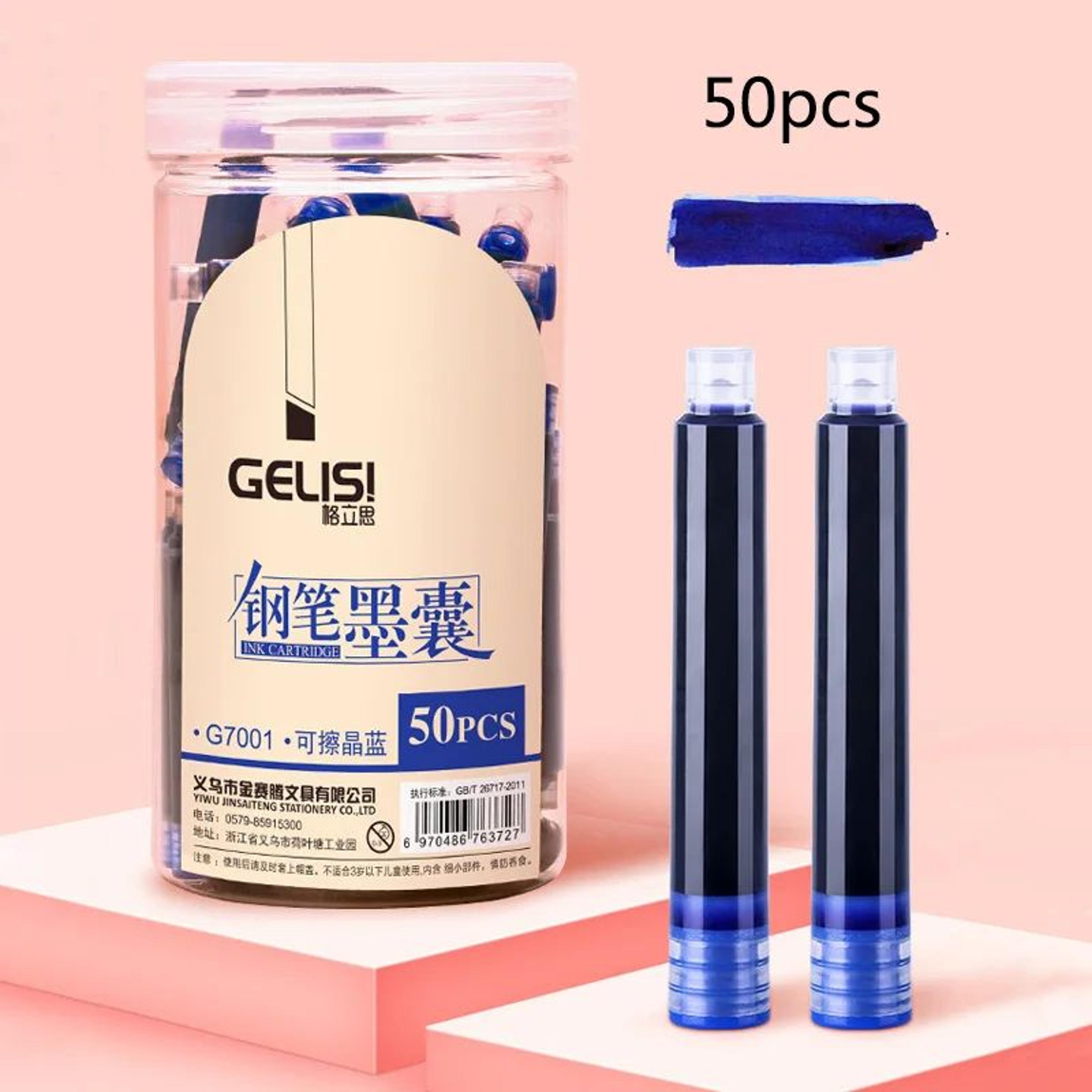 50 Pack Fountain Pen Ink Cartridges Large Capacity Refills For Writing And Calligraphy 9